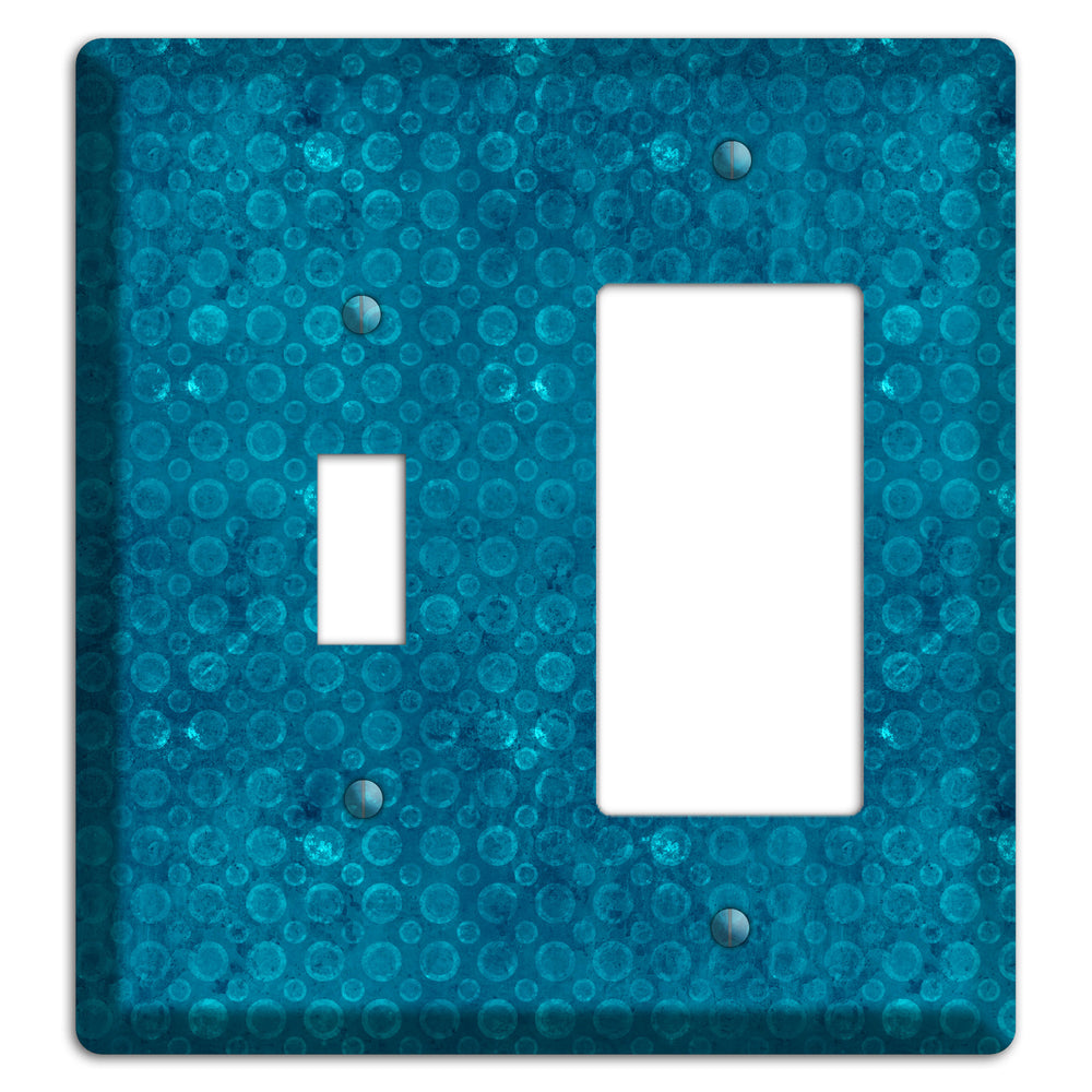 Turquoise Circles Toggle / Rocker Wallplate