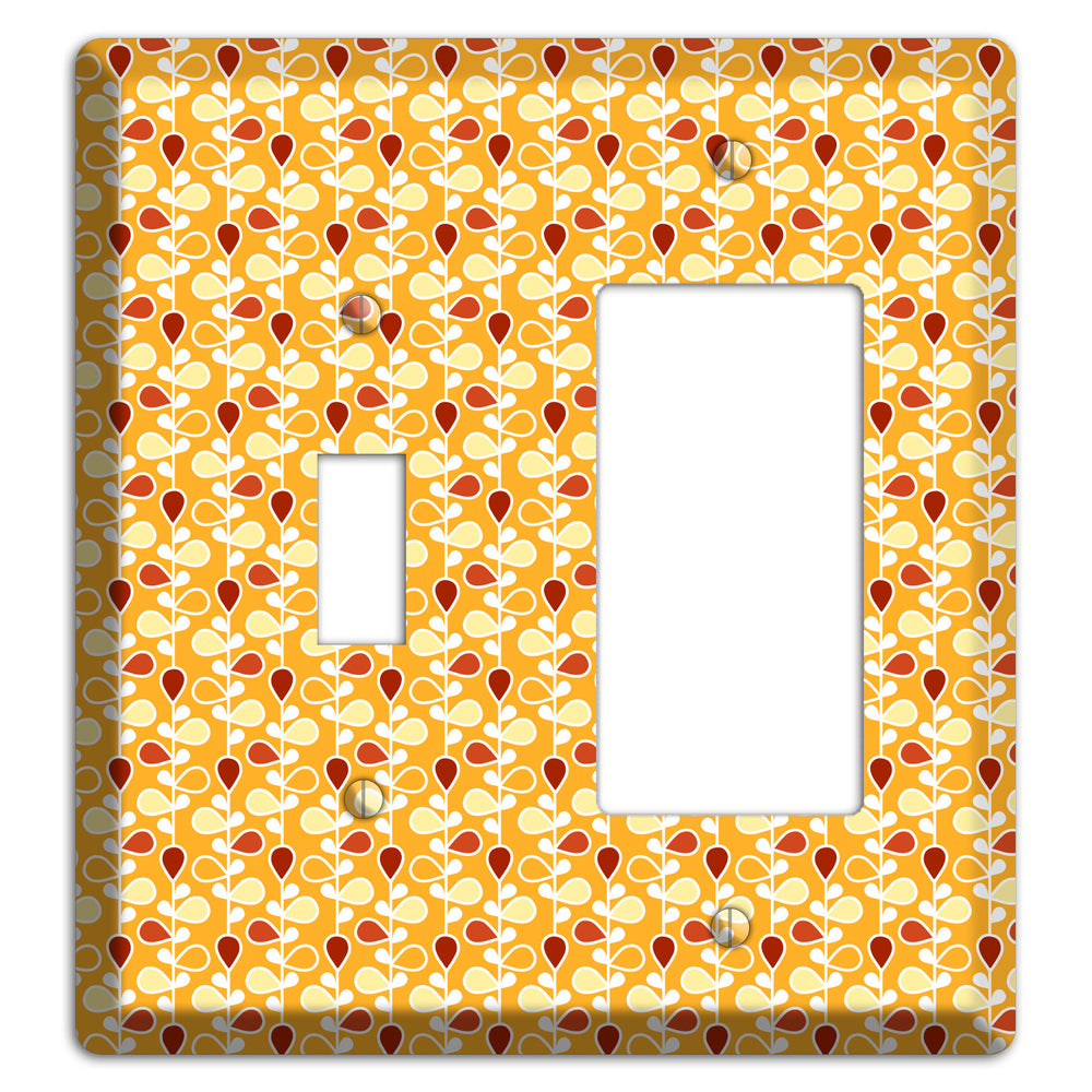 Yellow Teardrop Vine Toggle / Rocker Wallplate
