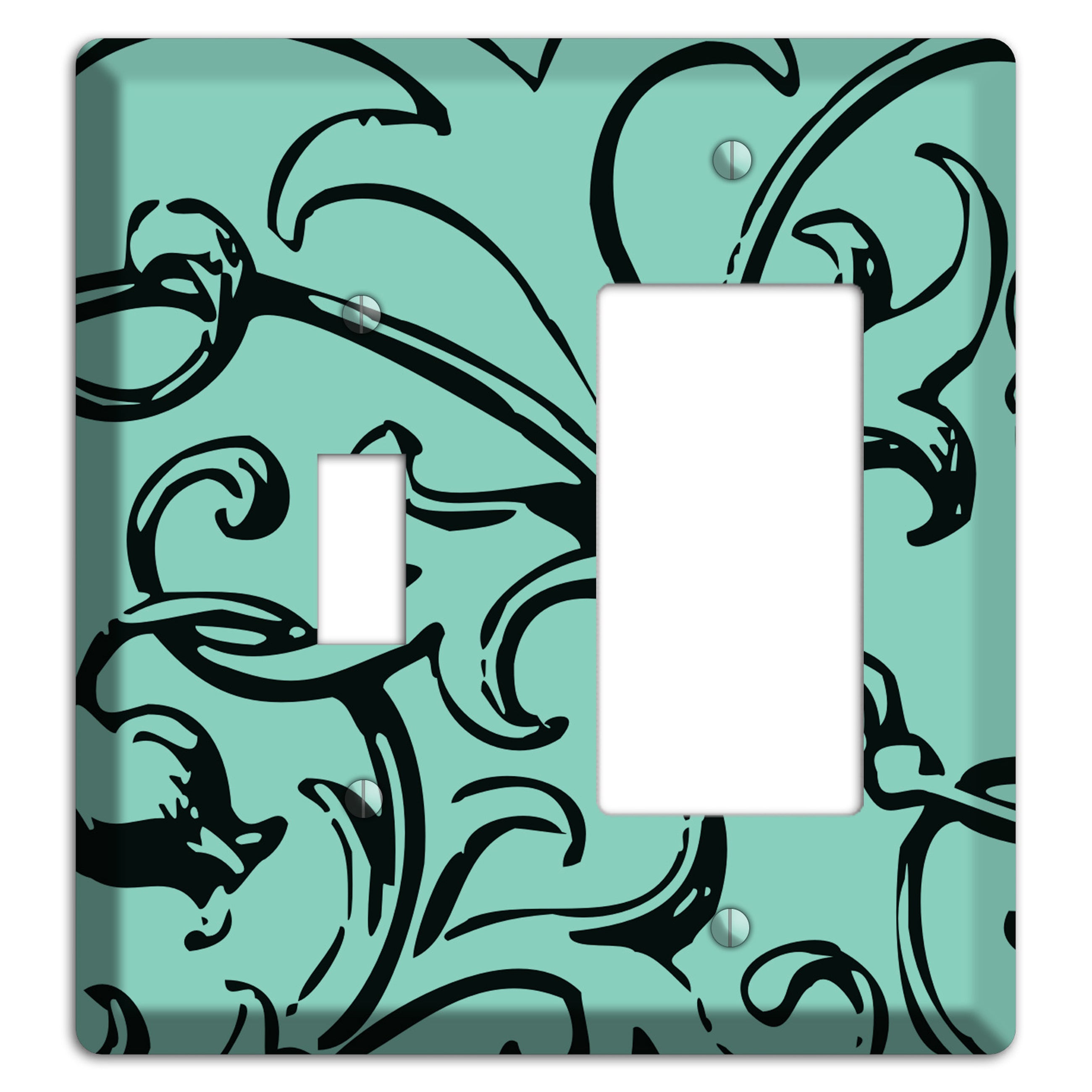 Victorian Aqua Toggle / Rocker Wallplate
