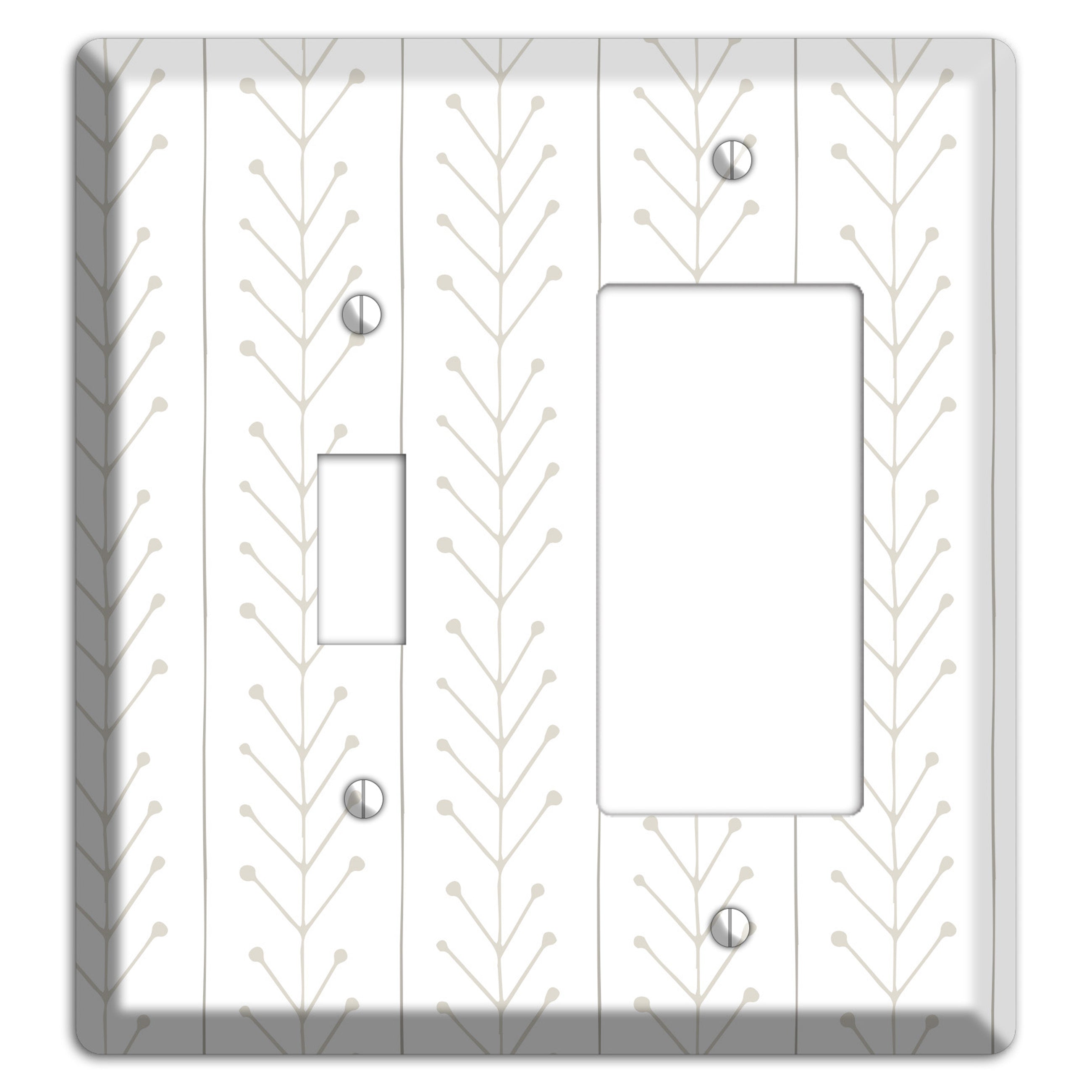 Simple Scandanavian Style F Toggle / Rocker Wallplate