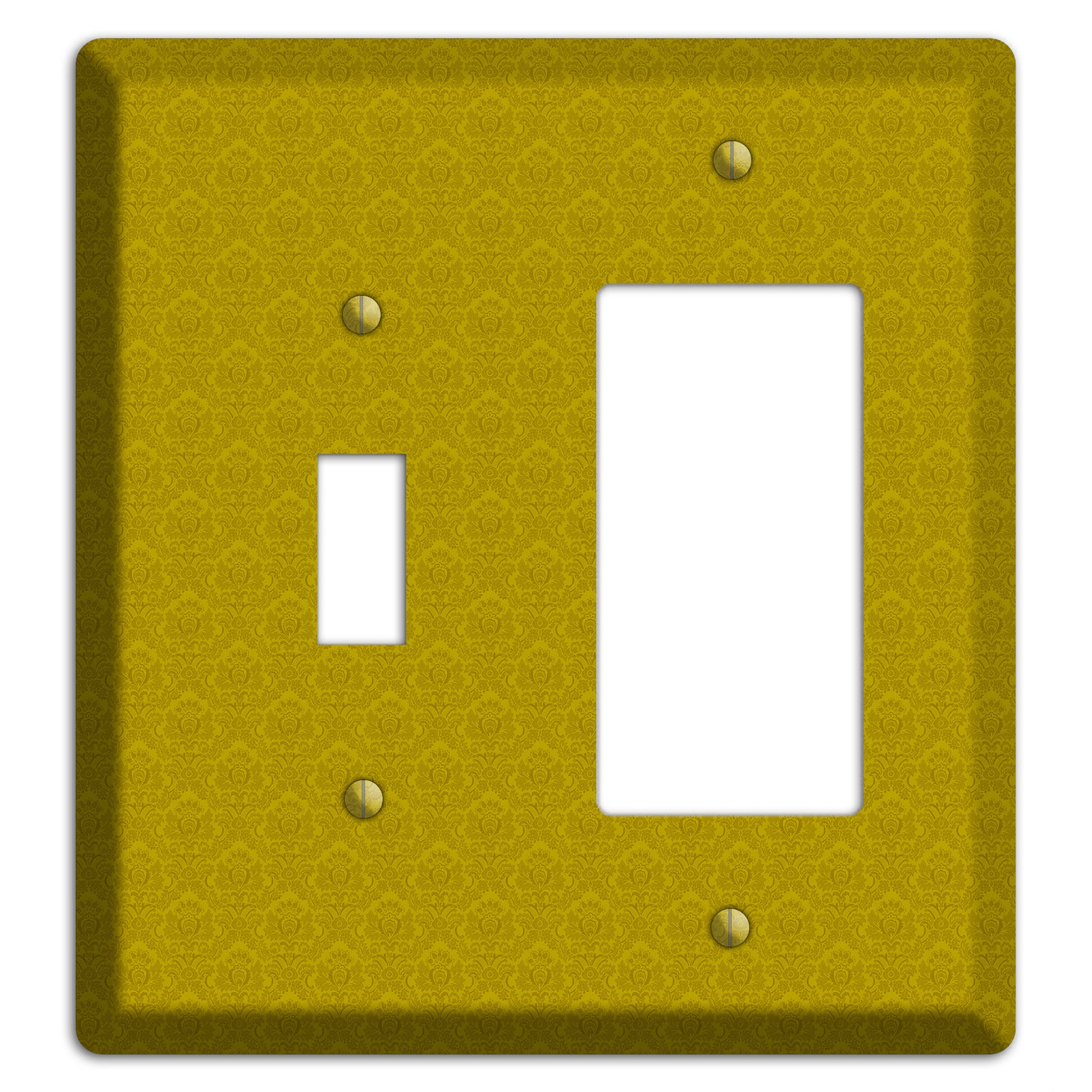 Mustard Cartouche Toggle / Rocker Wallplate