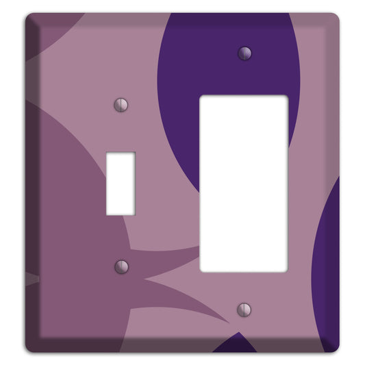 Purple Abstract Toggle / Rocker Wallplate
