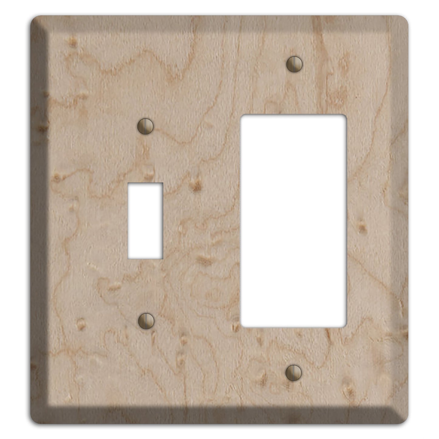 Birdseye Maple Wood Toggle / Rocker Cover Plate