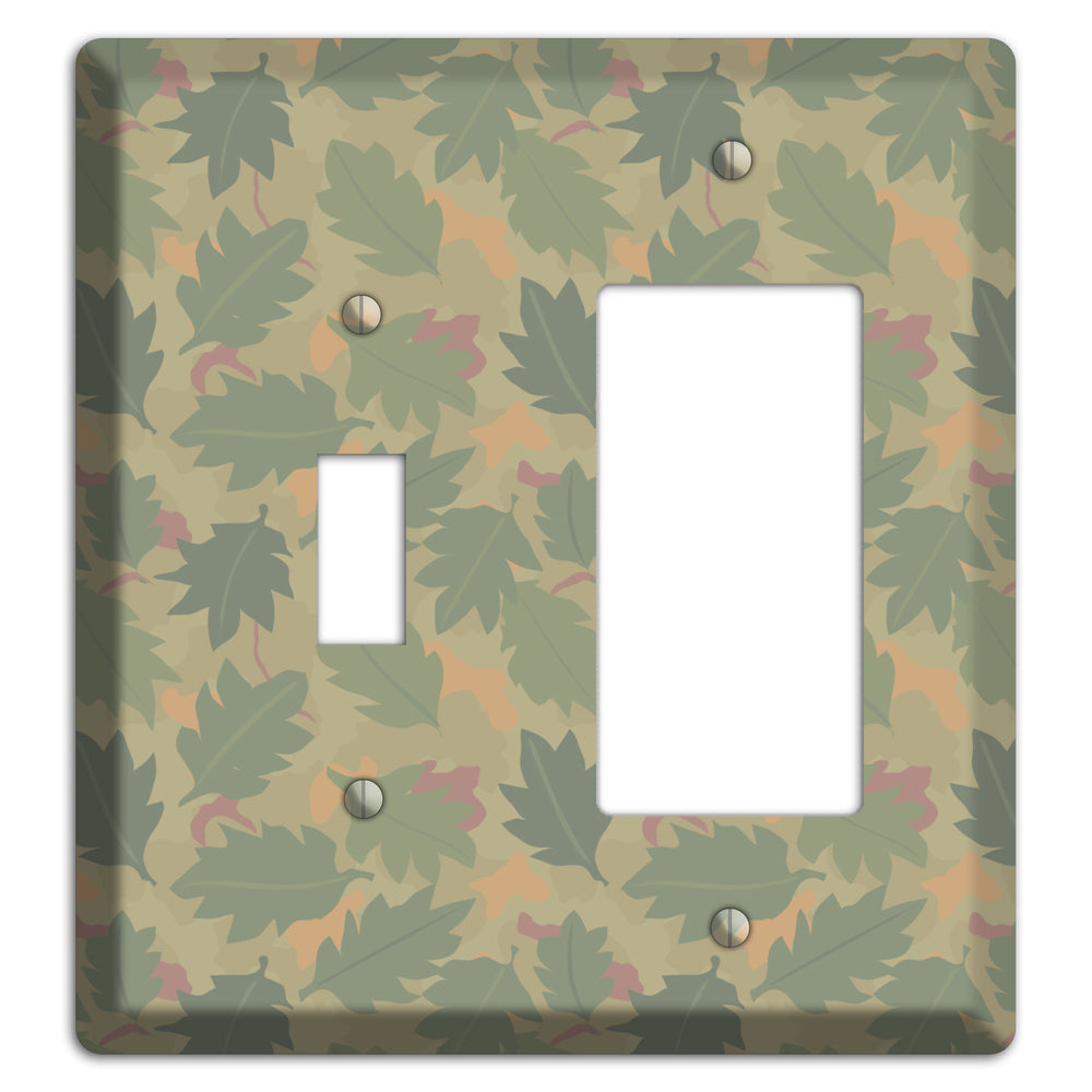 Wine Leaf Camo Toggle / Rocker Wallplate