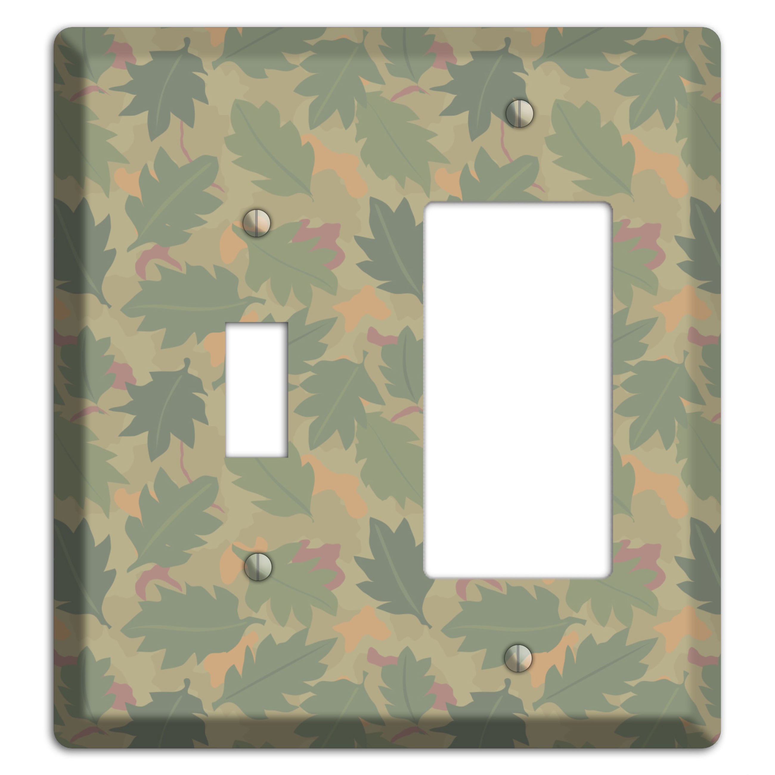 Wine Leaf Camo Toggle / Rocker Wallplate