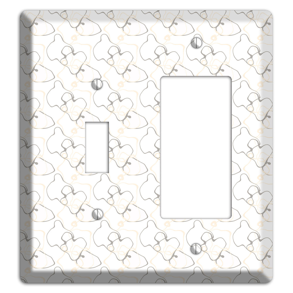 White with Irregular Circles Toggle / Rocker Wallplate