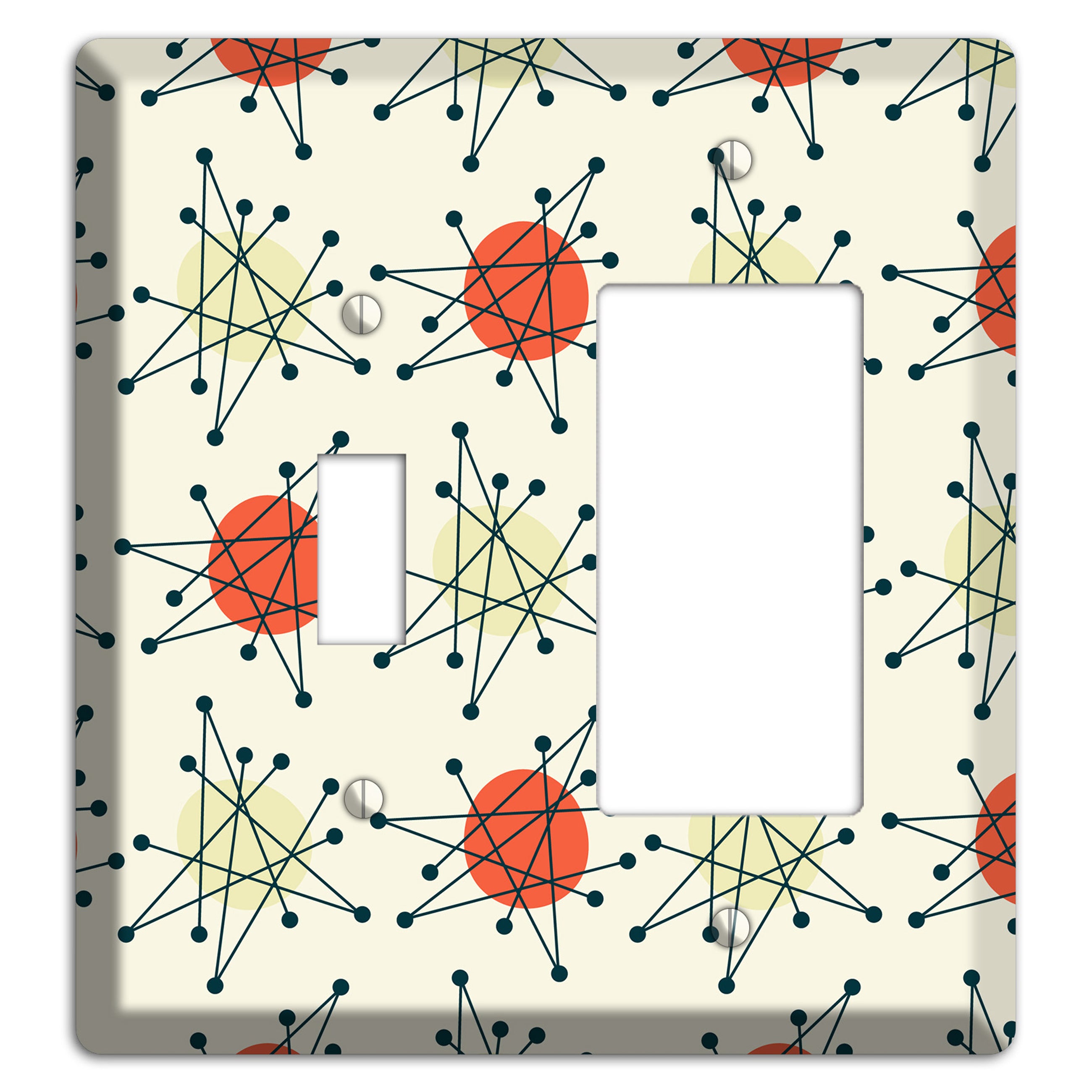 Atomic Star Burst Toggle / Rocker Wallplate