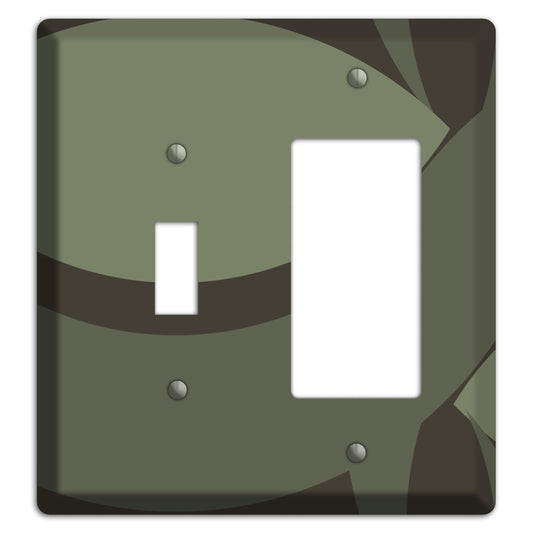 Olive Abstract Toggle / Rocker Wallplate