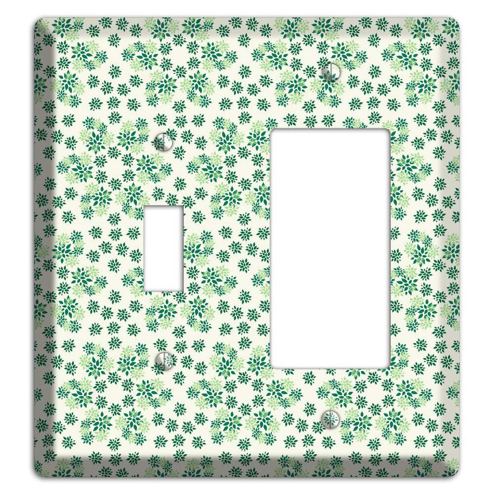 Multi Green Calico Toggle / Rocker Wallplate