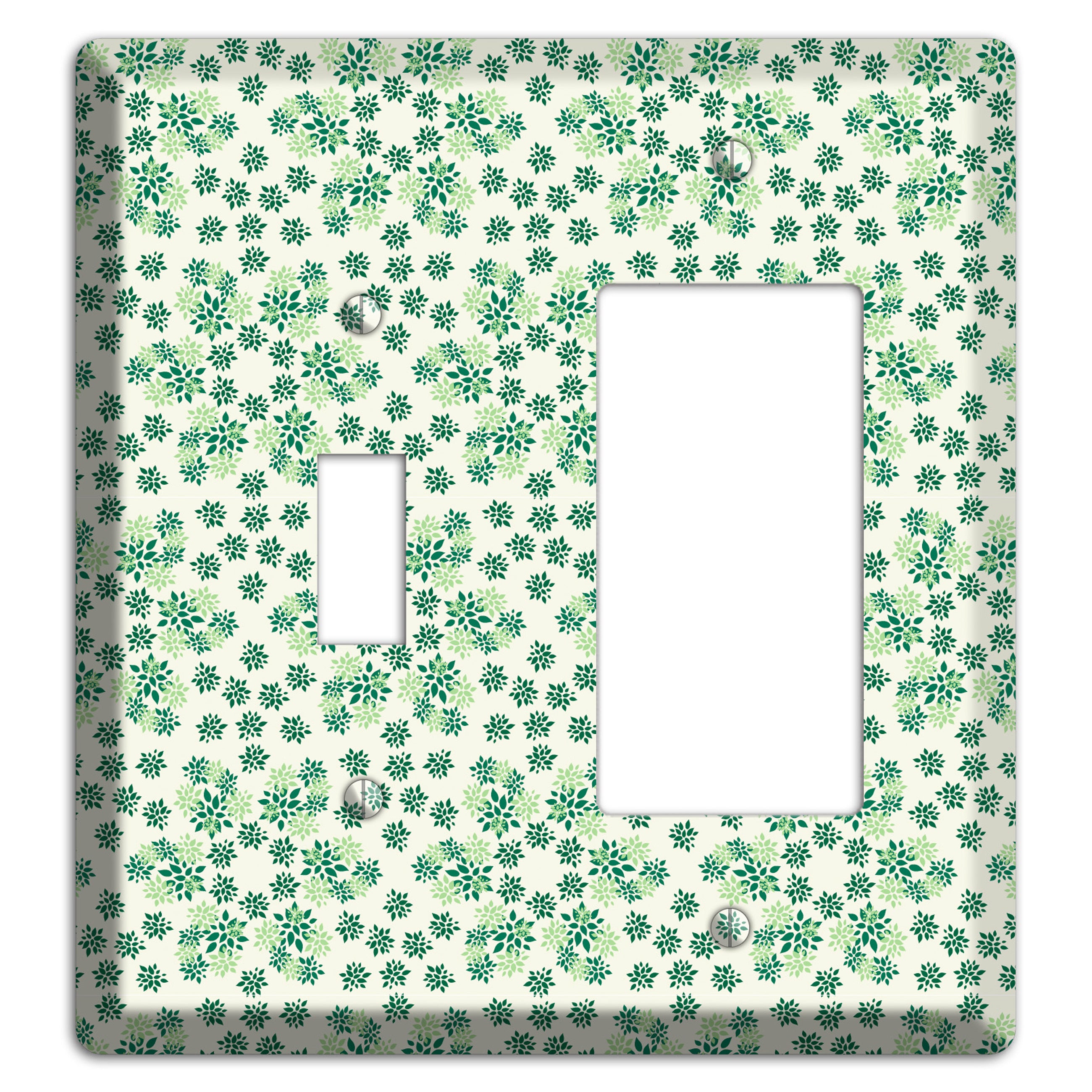 Multi Green Calico Toggle / Rocker Wallplate