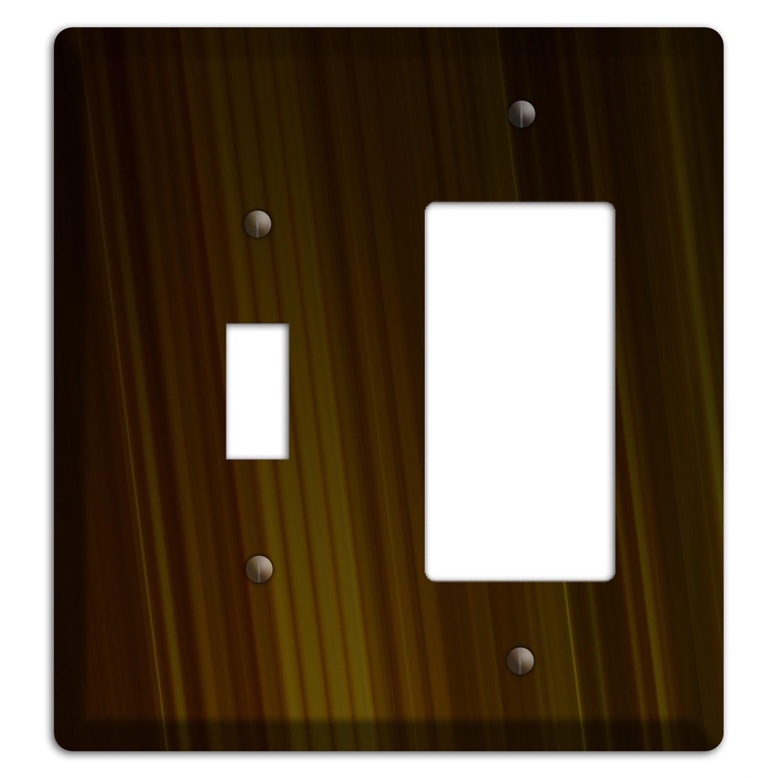 Brown Ray of Light Toggle / Rocker Wallplate