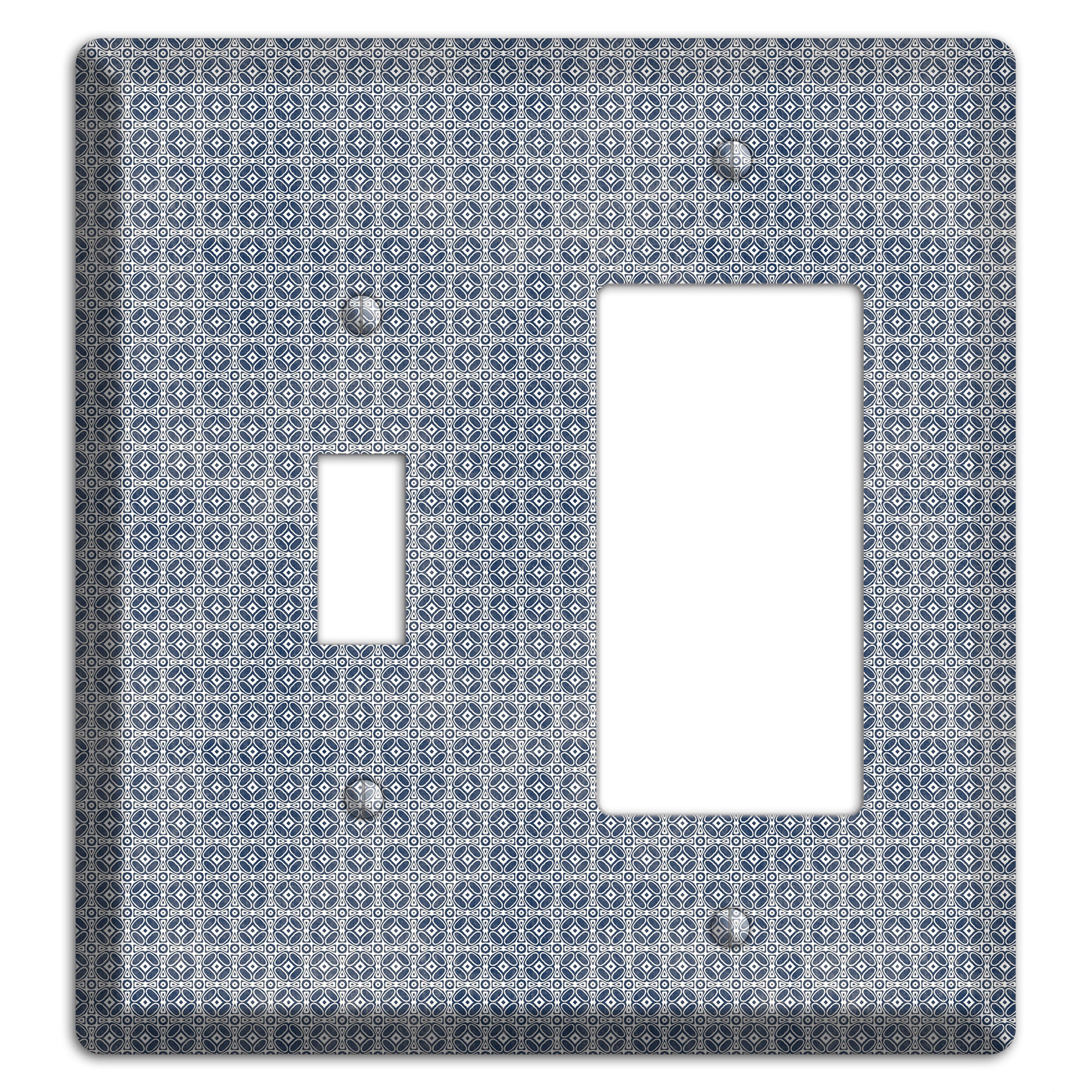 Multi Grey Arabesque Toggle / Rocker Wallplate