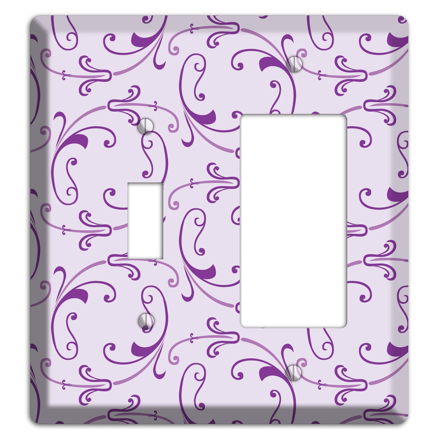 Lilac Victorian Sprig Toggle / Rocker Wallplate