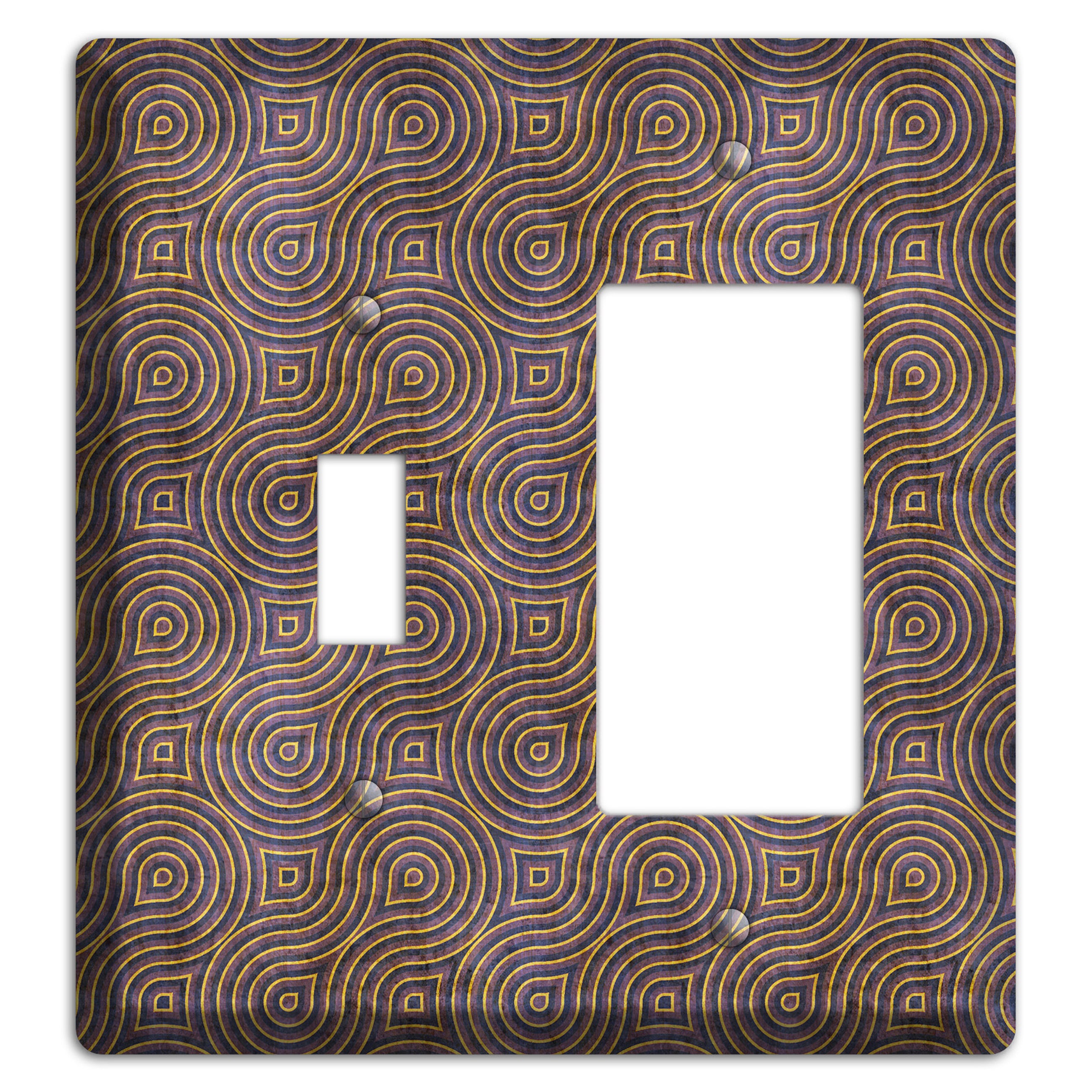 Purple Swirl Toggle / Rocker Wallplate