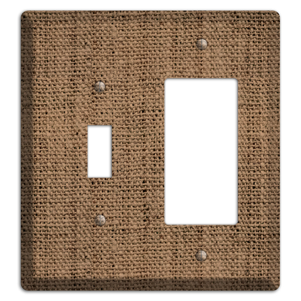 Beaver Burlap Toggle / Rocker Wallplate