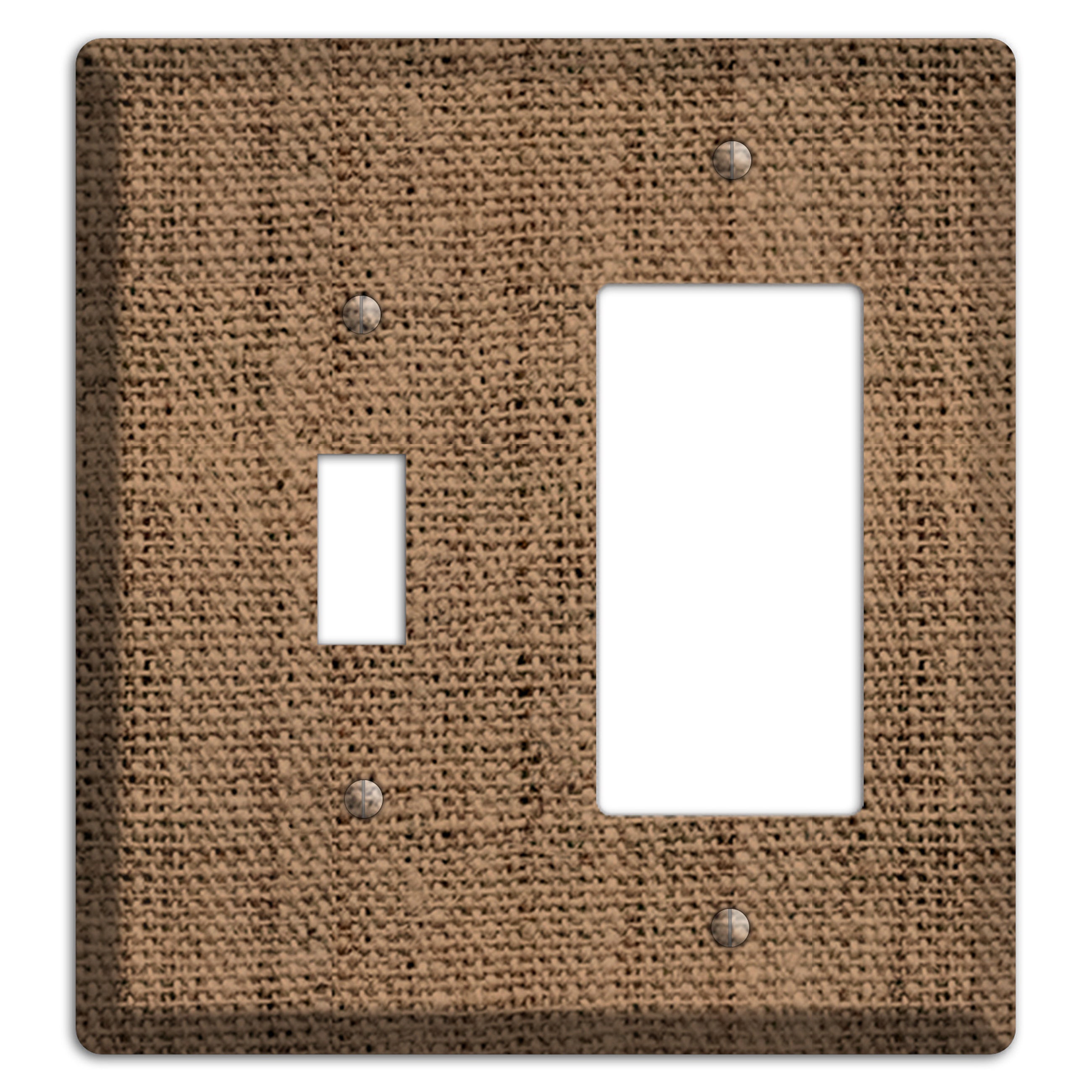 Beaver Burlap Toggle / Rocker Wallplate