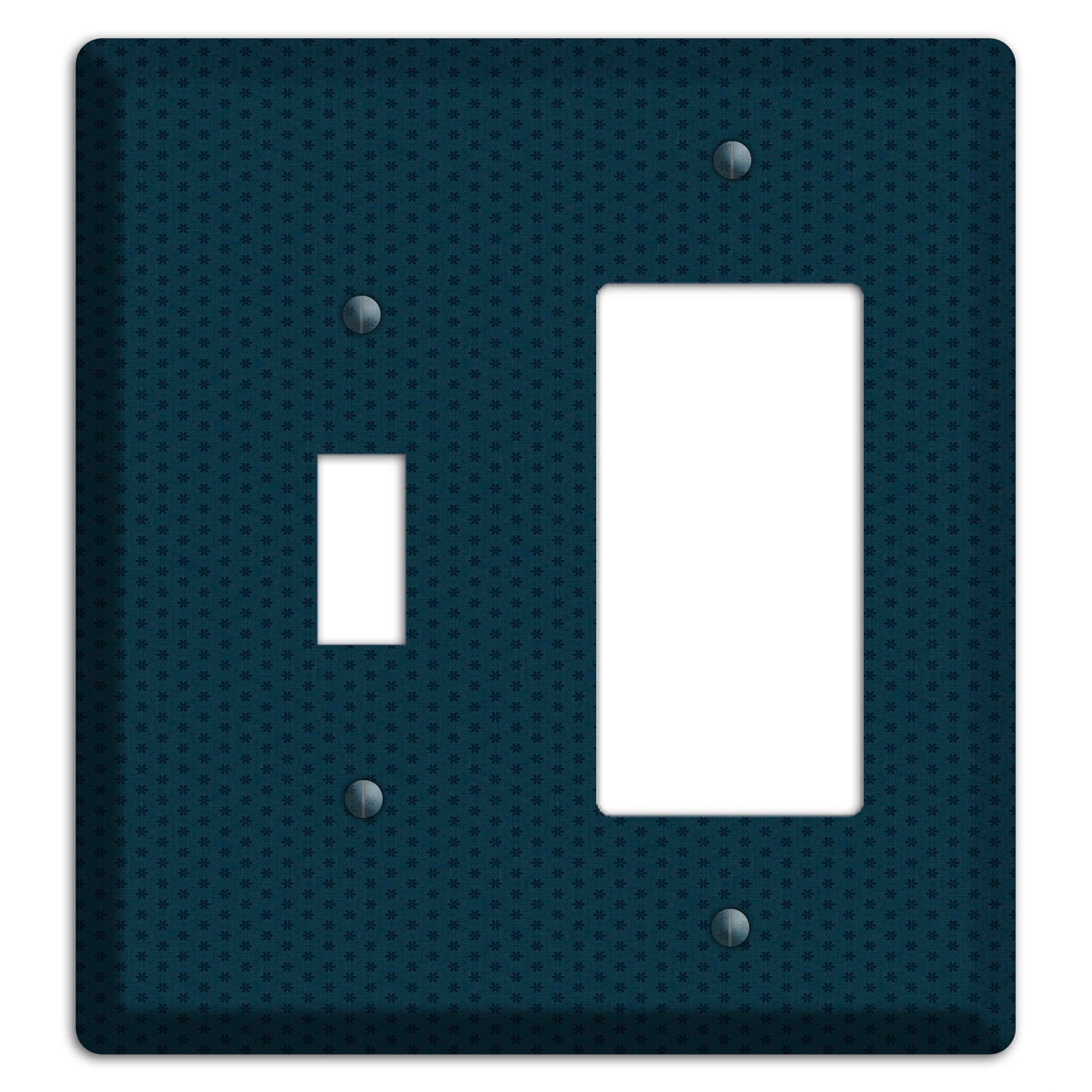 Blue with Tiny Asters Toggle / Rocker Wallplate