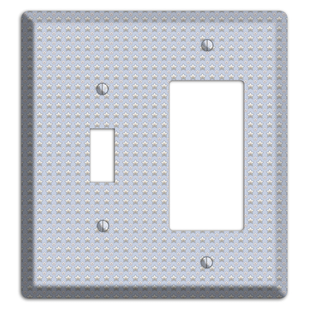 Grey Stars Toggle / Rocker Wallplate