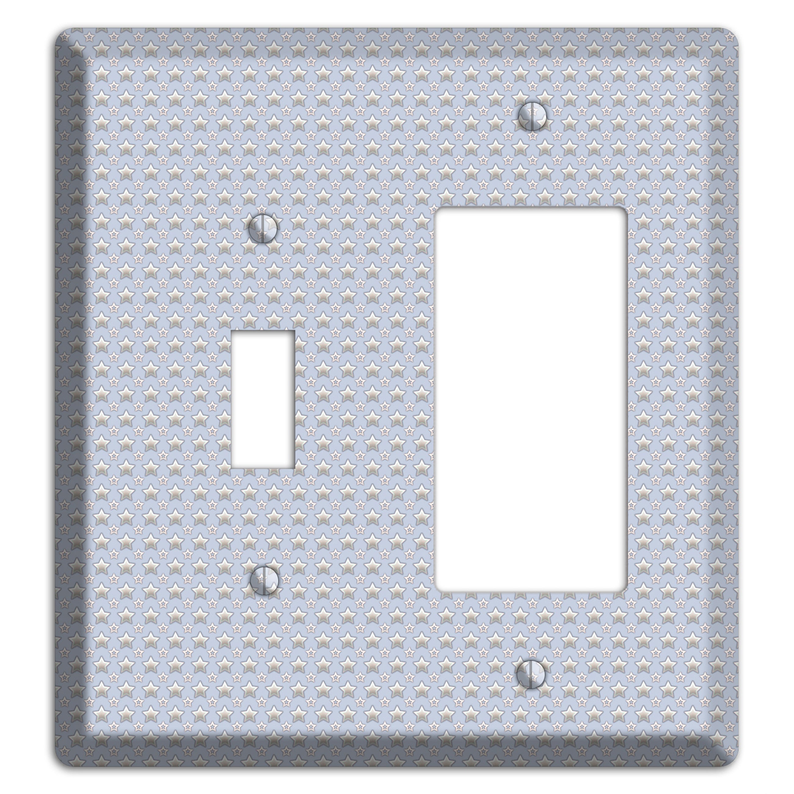 Grey Stars Toggle / Rocker Wallplate