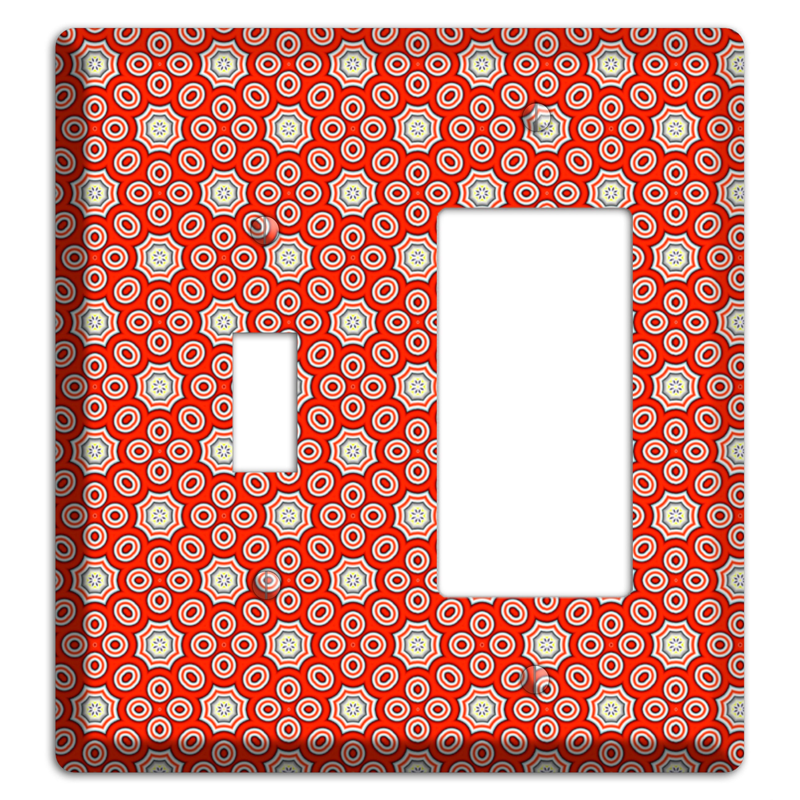 Red Foulard Toggle / Rocker Wallplate