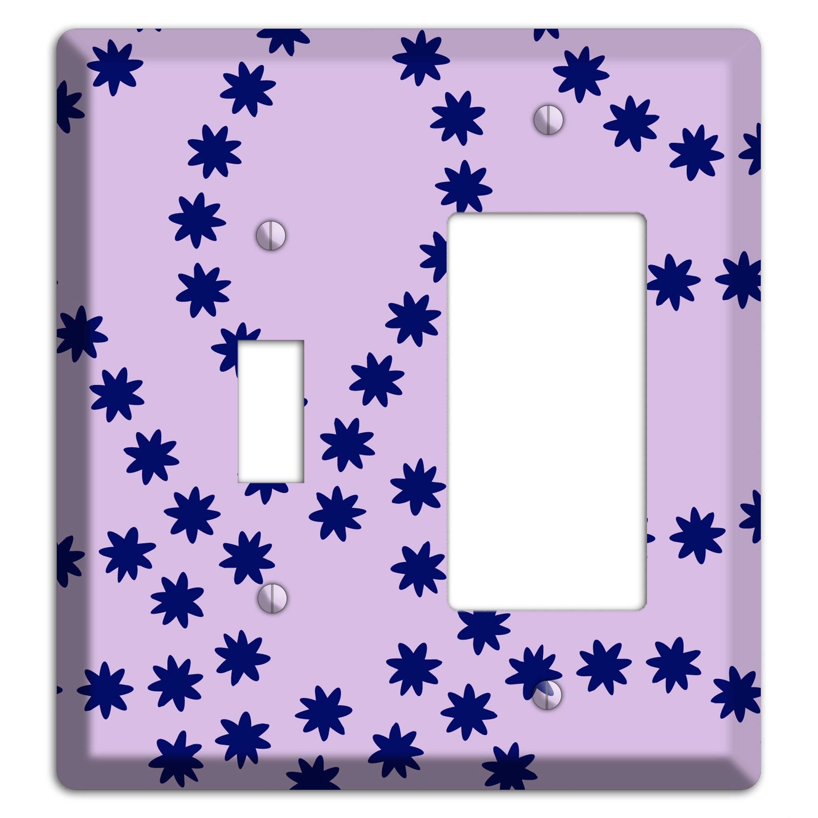 Lavender with Purple Constellation Toggle / Rocker Wallplate