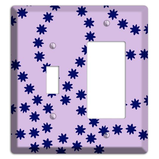 Lavender with Purple Constellation Toggle / Rocker Wallplate
