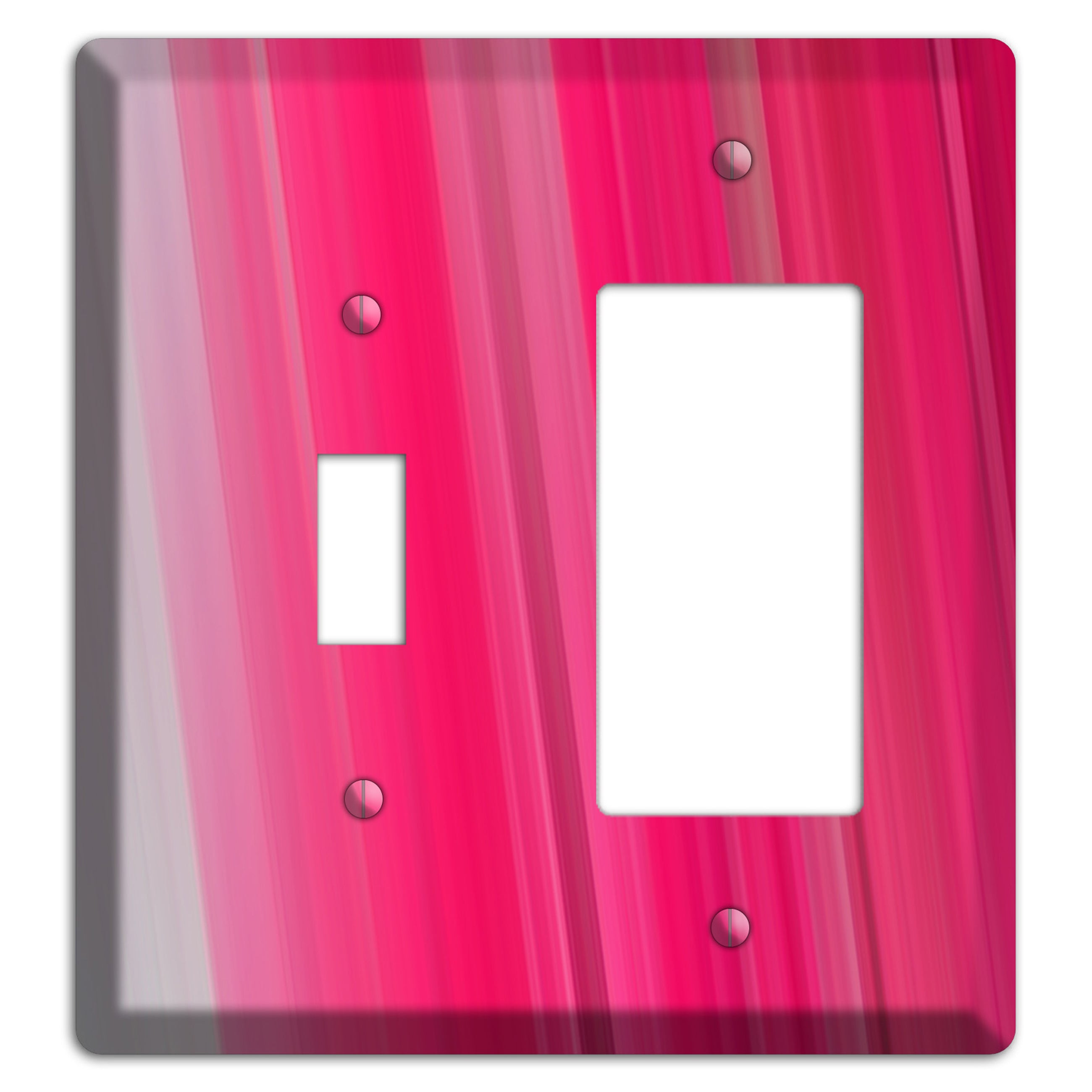 Pink Ray of Light Toggle / Rocker Wallplate