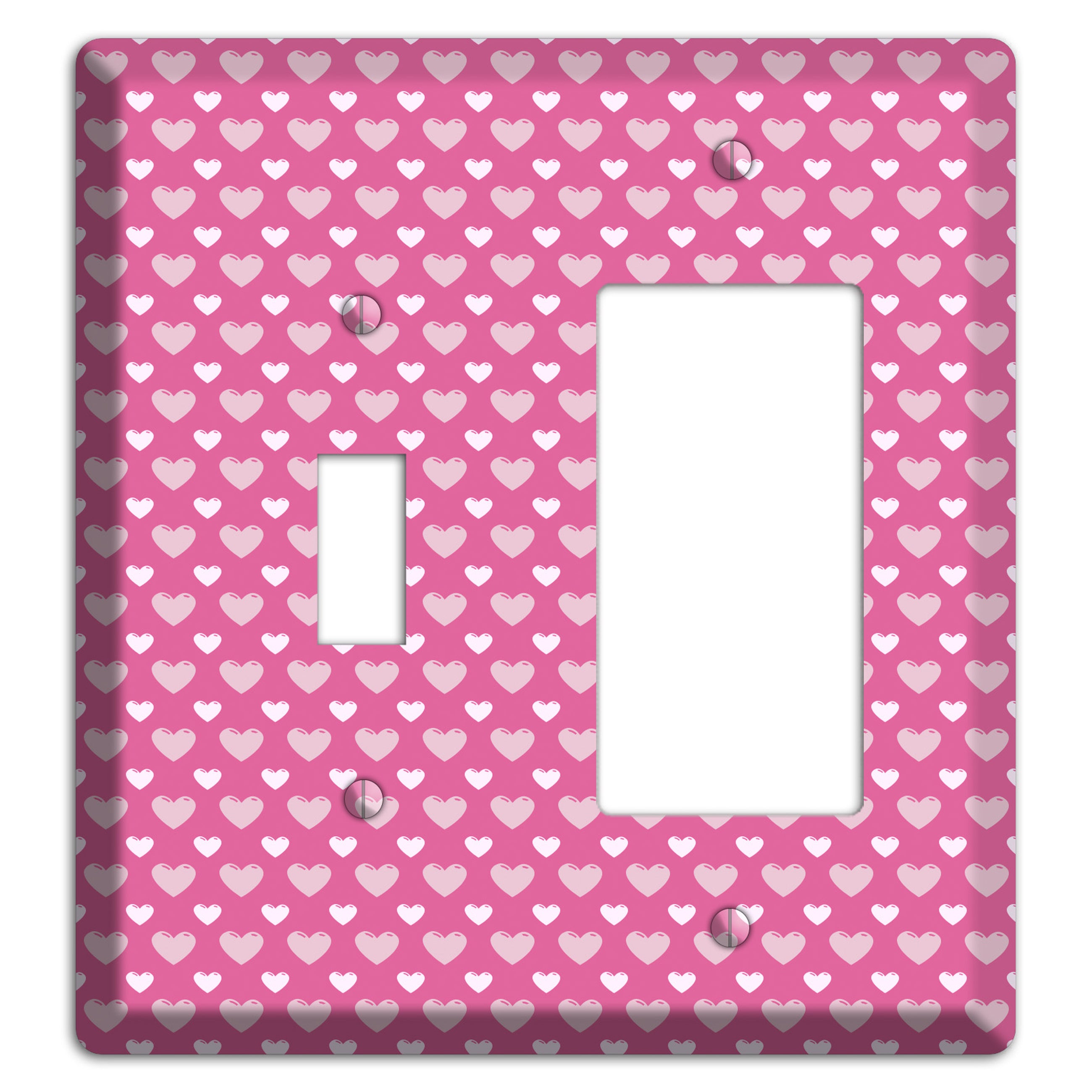 Tiled Small Hearts Toggle / Rocker Wallplate