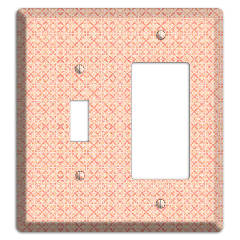 Peach Quatrefoil Toggle / Rocker Wallplate