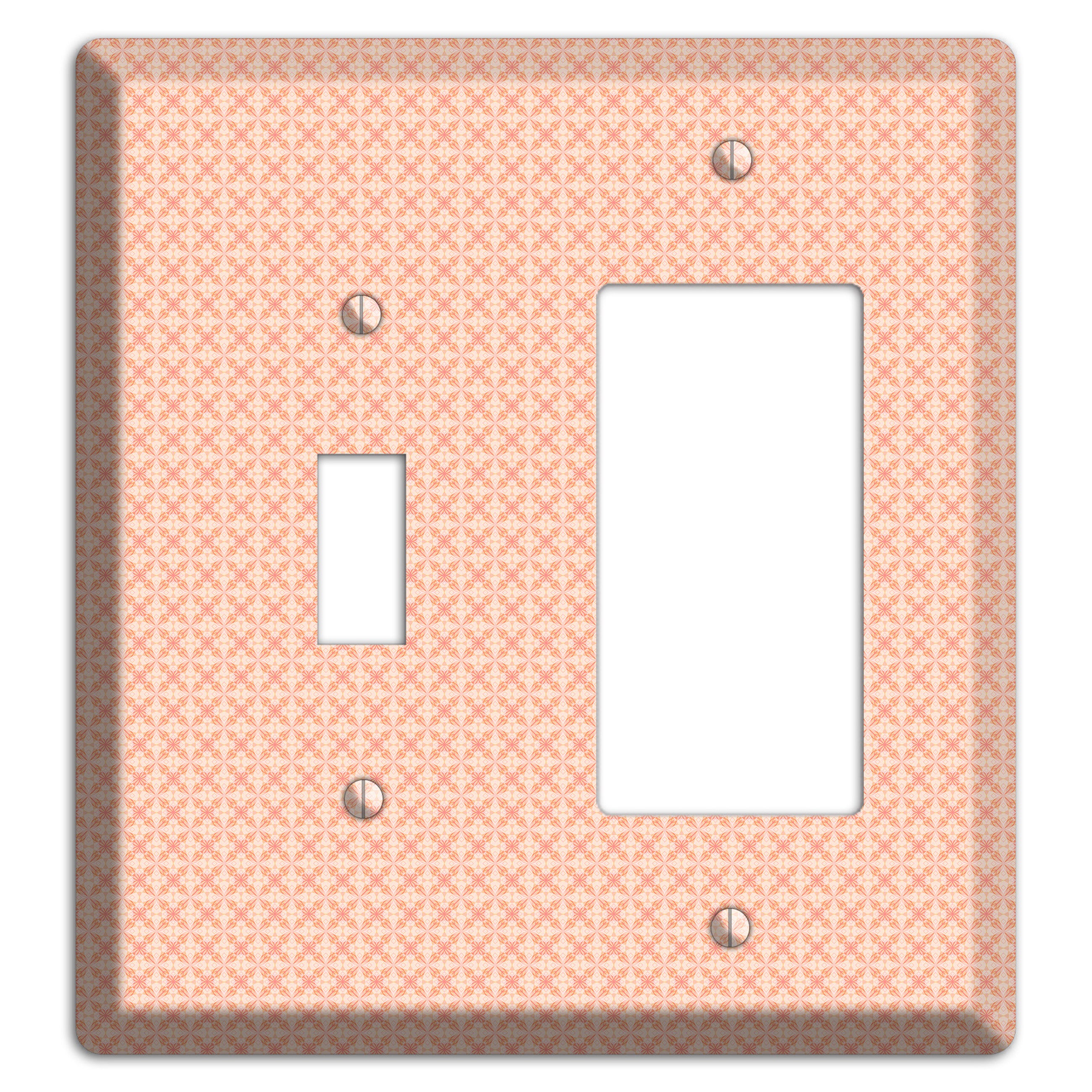 Peach Quatrefoil Toggle / Rocker Wallplate