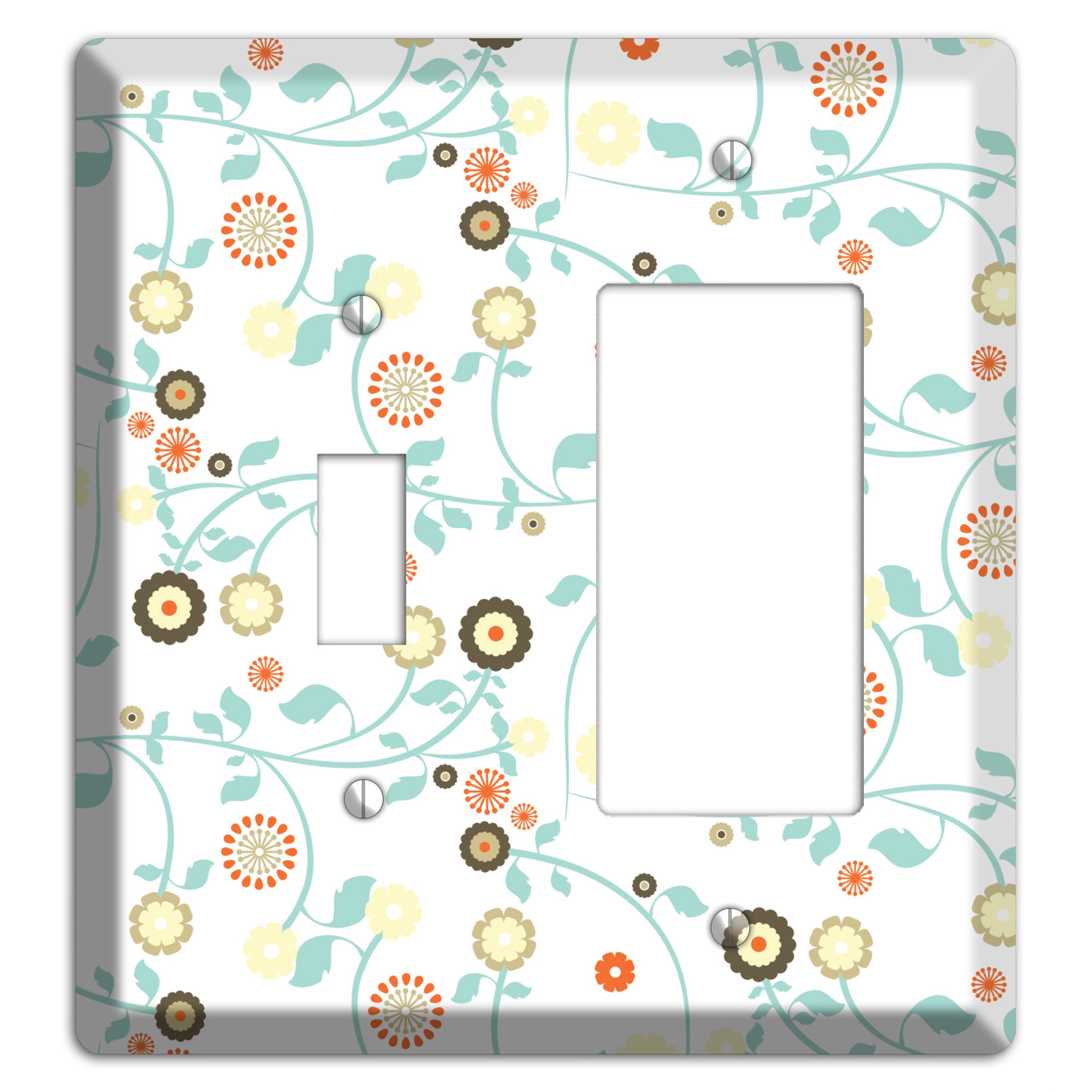 Cute Flowers Toggle / Rocker Wallplate