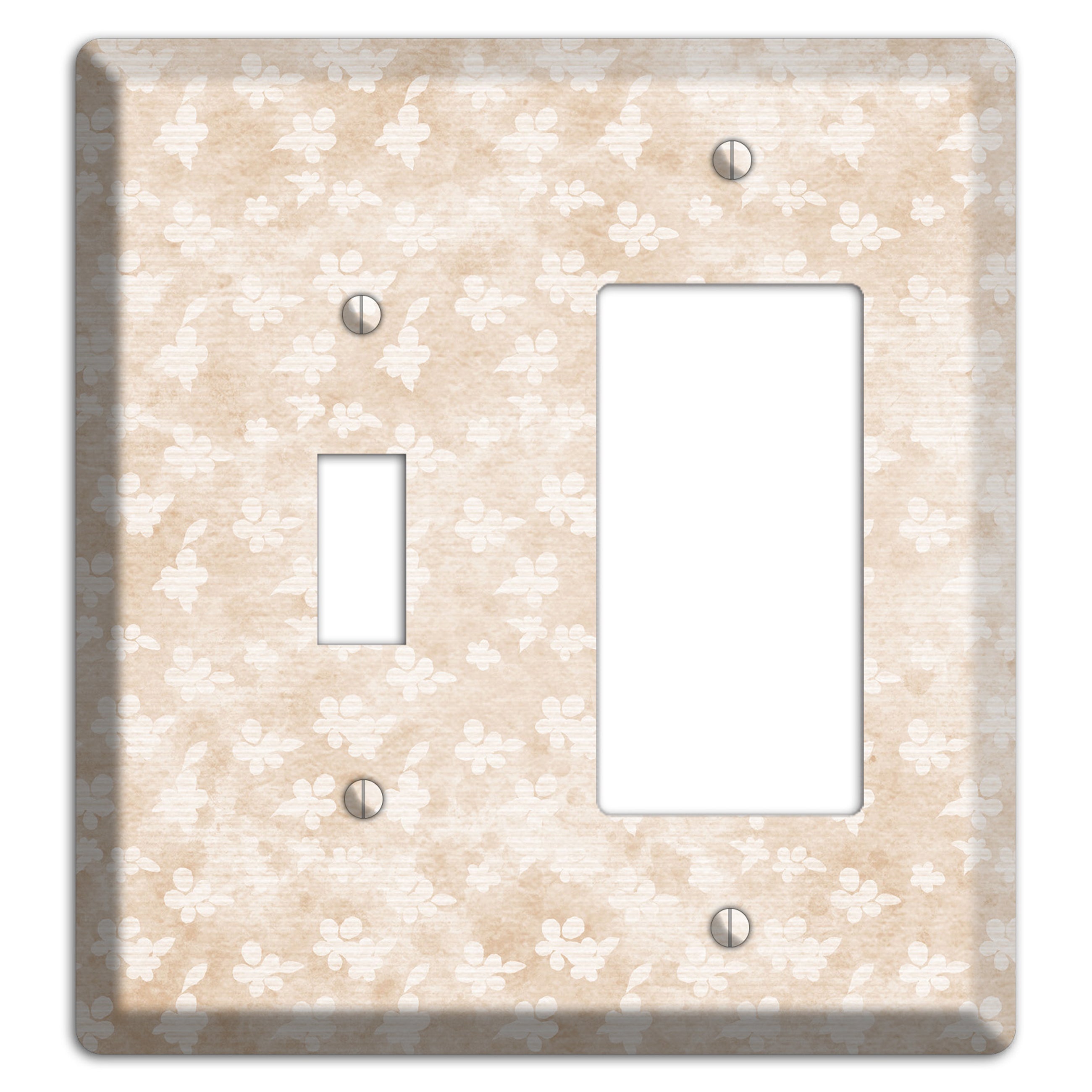 White Linen Neutral Texture Toggle / Rocker Wallplate