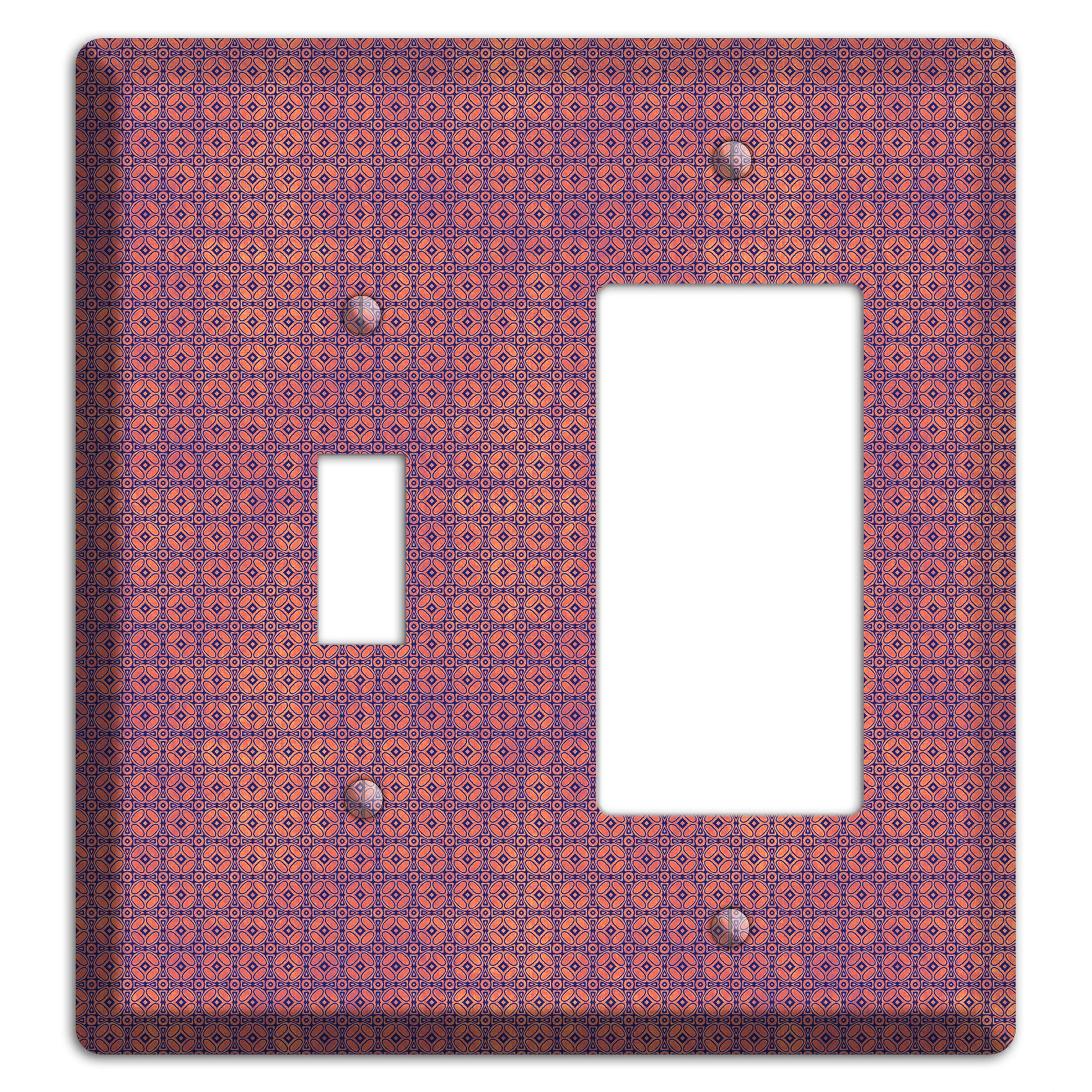 Multi Cranberry Arabesque Toggle / Rocker Wallplate