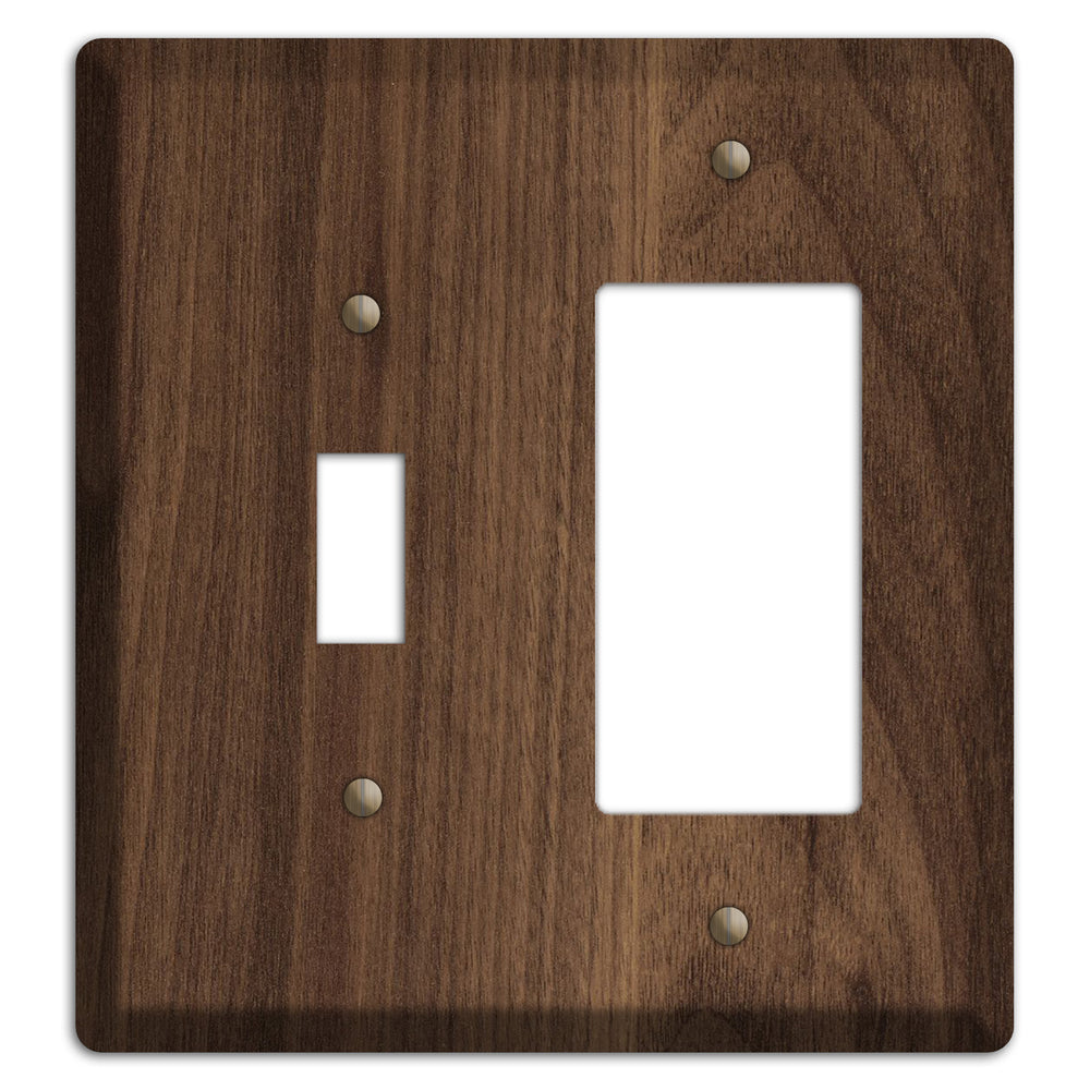 Walnut Wood Toggle / Rocker Cover Plate