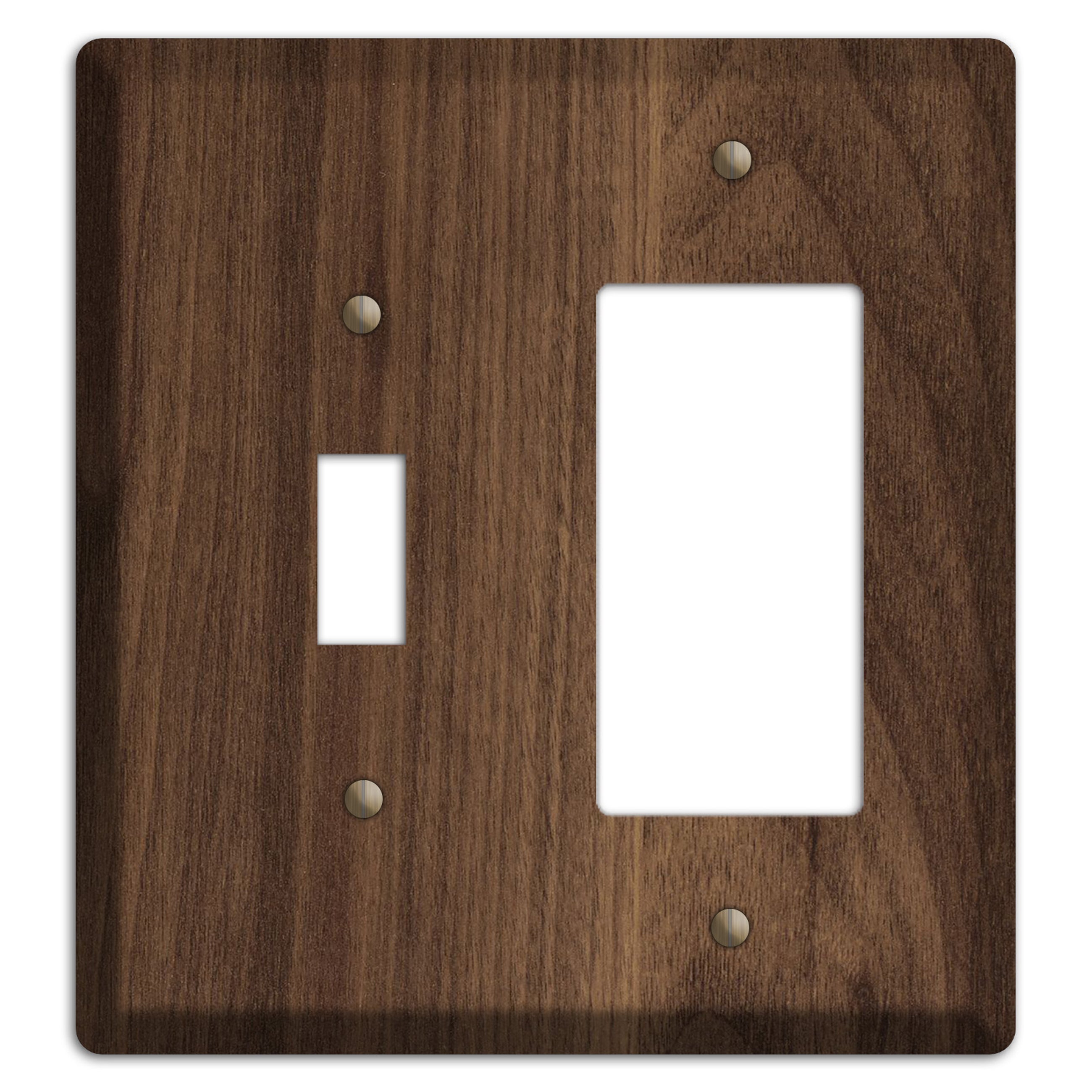 Walnut Wood Toggle / Rocker Cover Plate