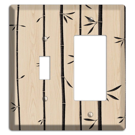 Bamboo Wood Lasered Toggle / Rocker Wallplate