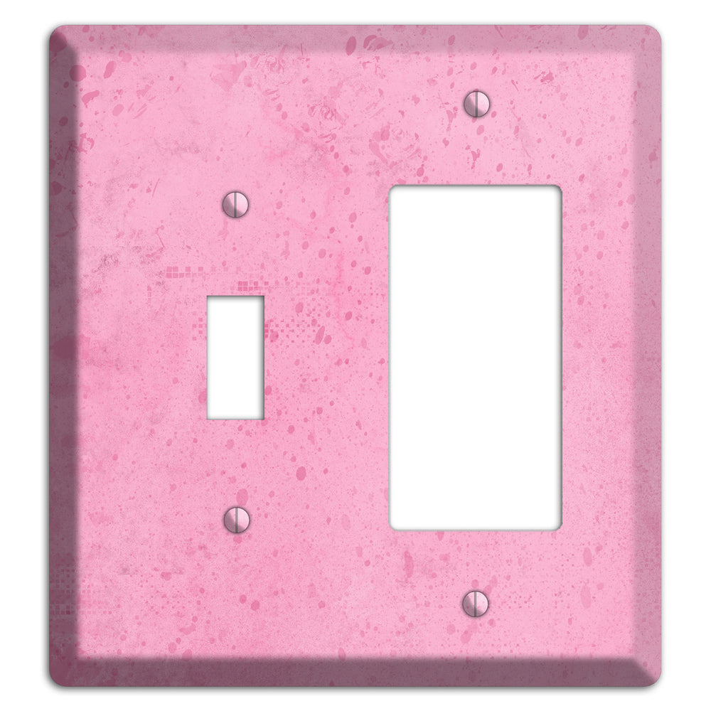 Illusion Pink Texture Toggle / Rocker Wallplate