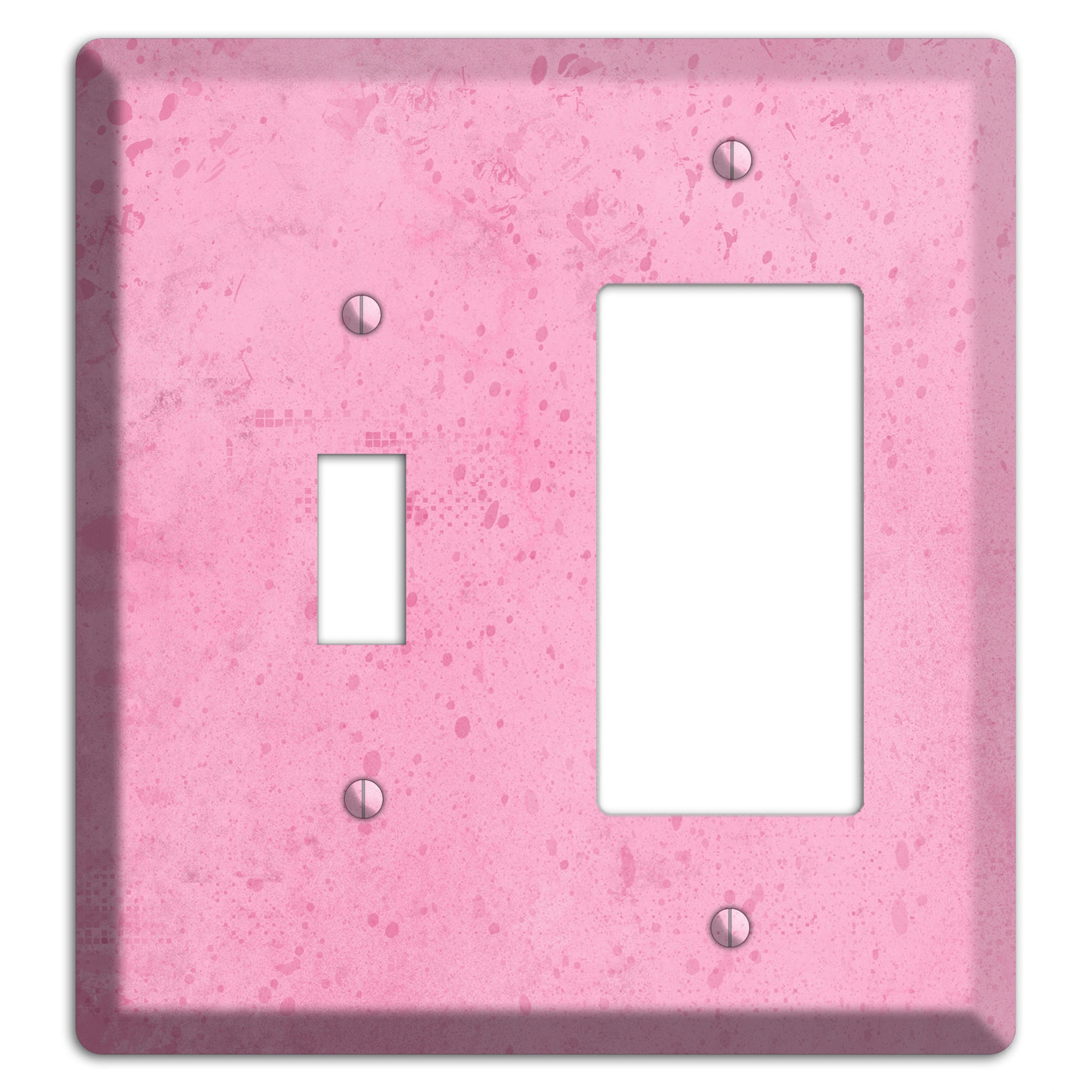 Illusion Pink Texture Toggle / Rocker Wallplate