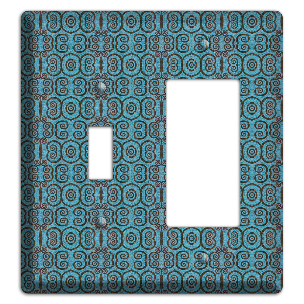 Blue Tapestry Toggle / Rocker Wallplate