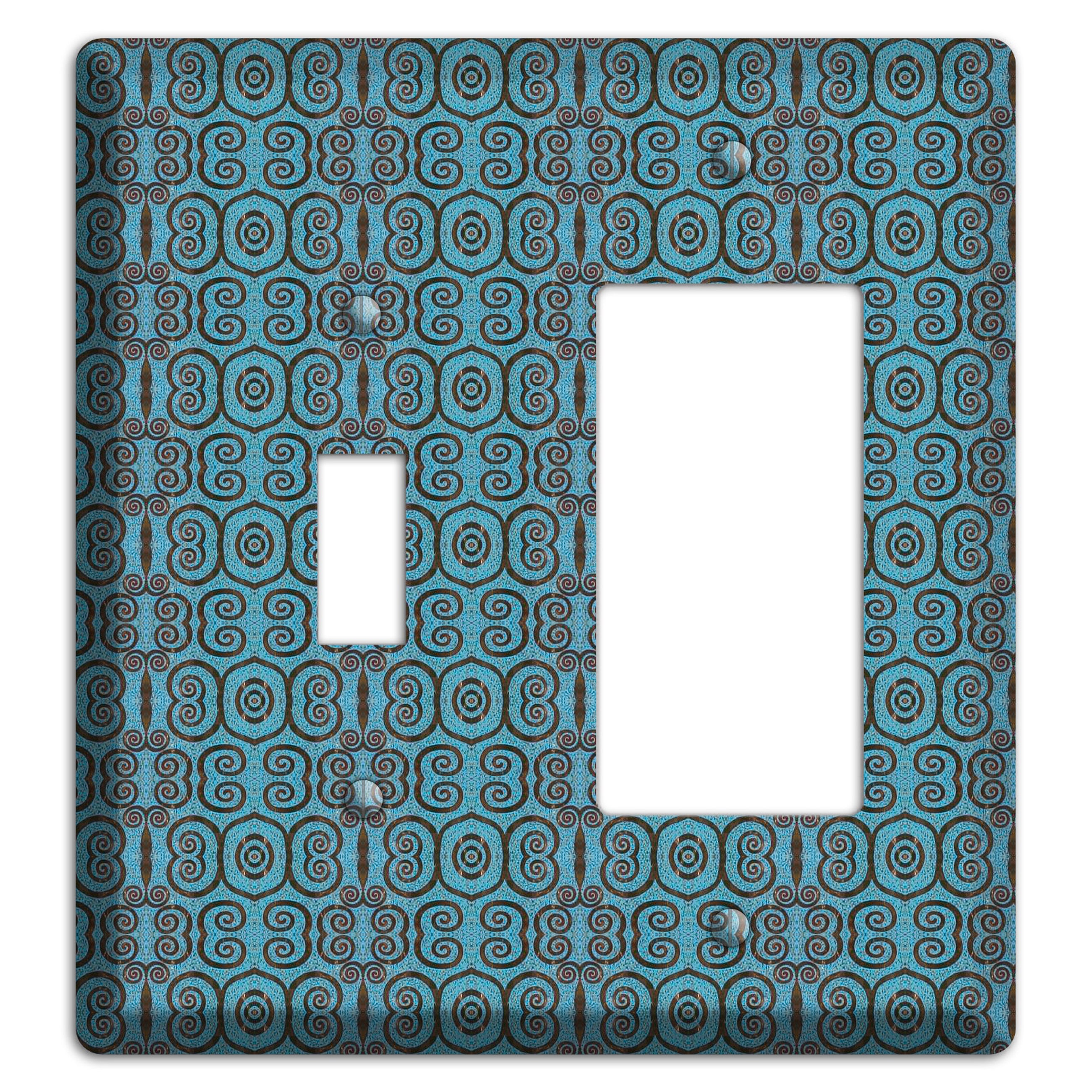 Blue Tapestry Toggle / Rocker Wallplate