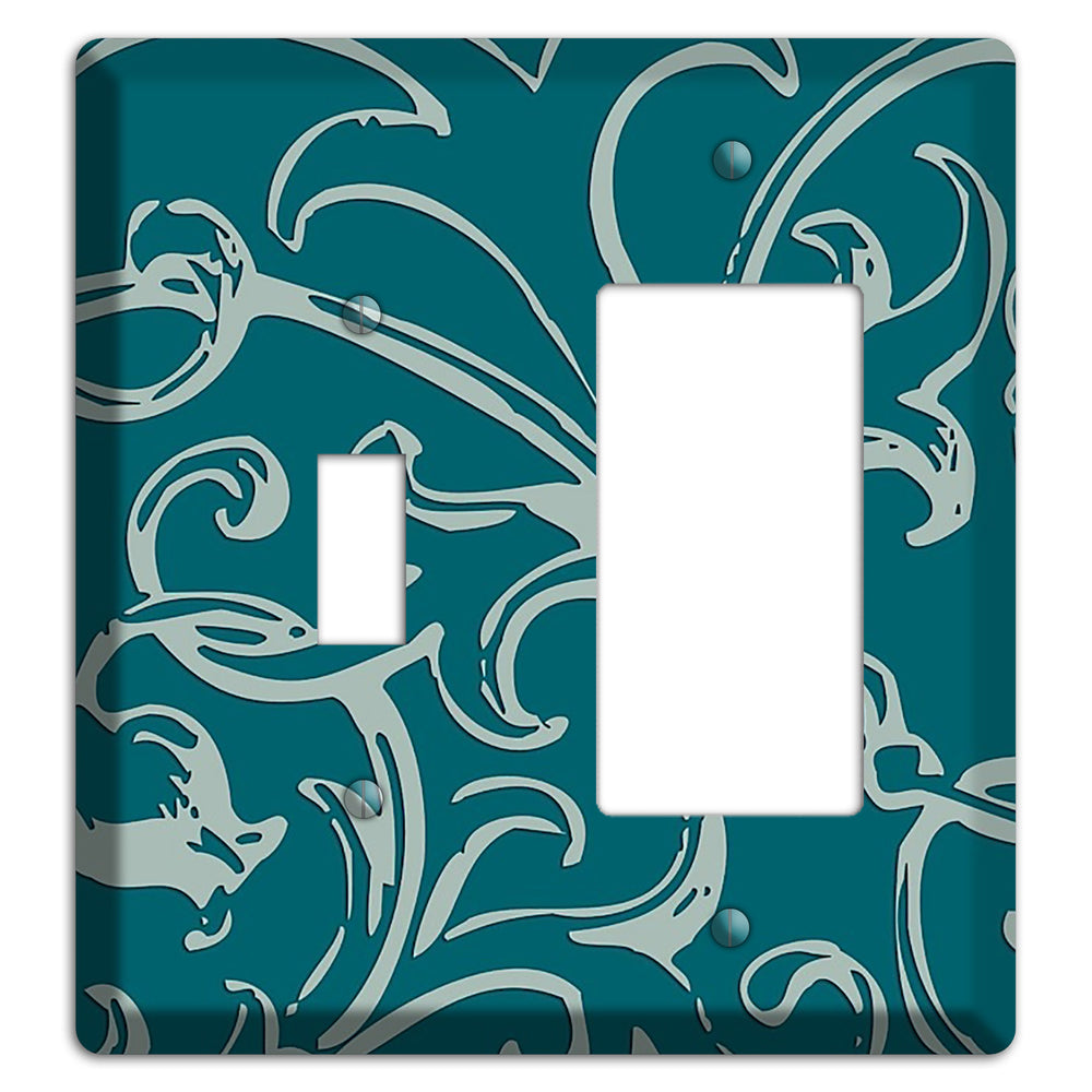 Victorian Teal Toggle / Rocker Wallplate