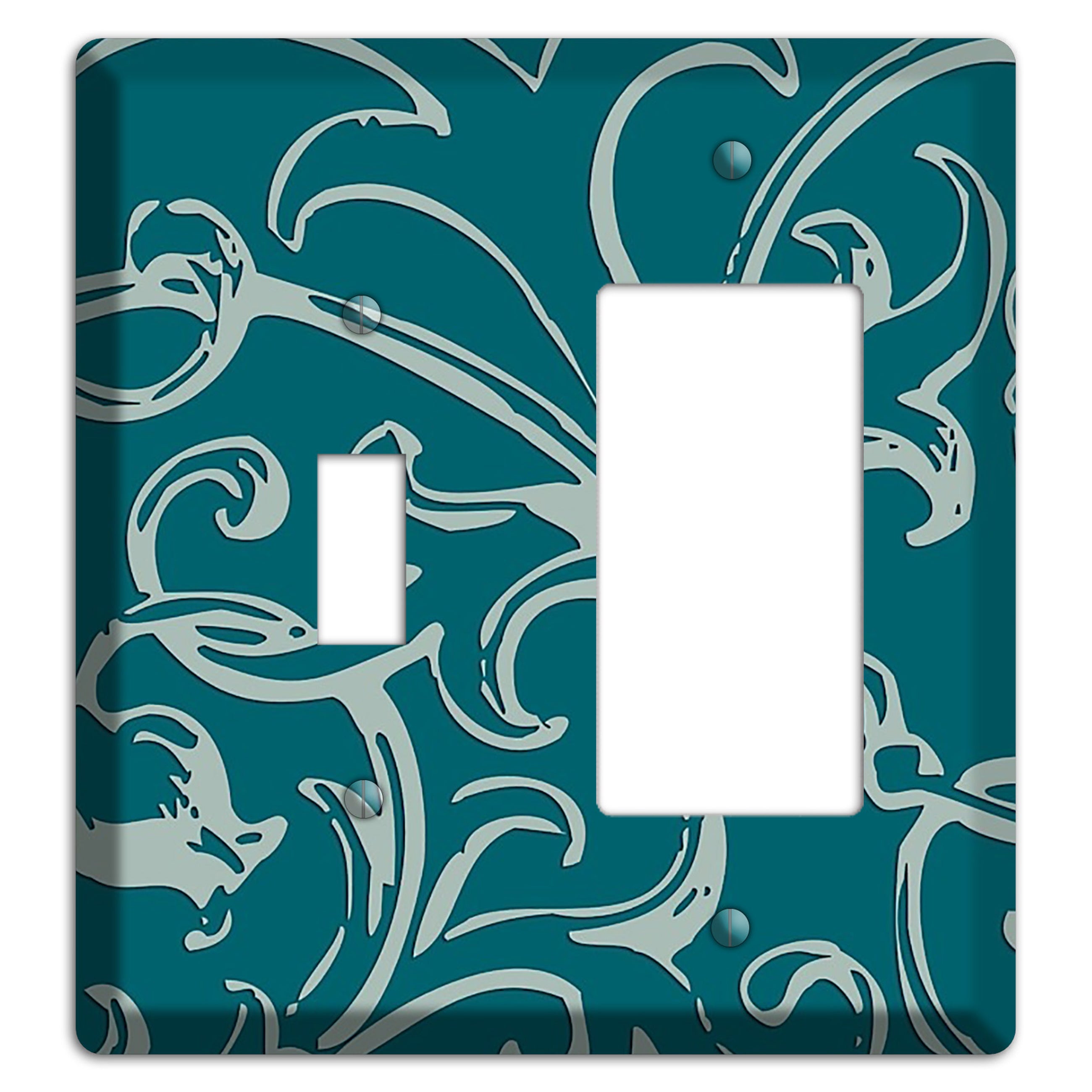 Victorian Teal Toggle / Rocker Wallplate