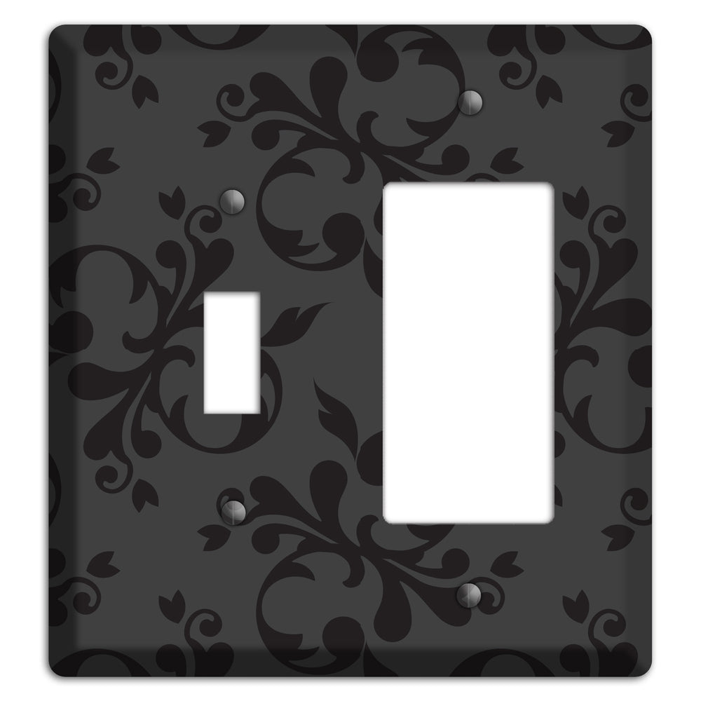 Grey Victorian Toile Toggle / Rocker Wallplate