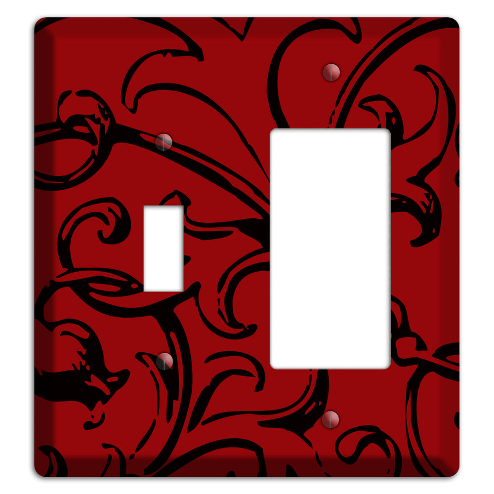 Victorian Red Toggle / Rocker Wallplate