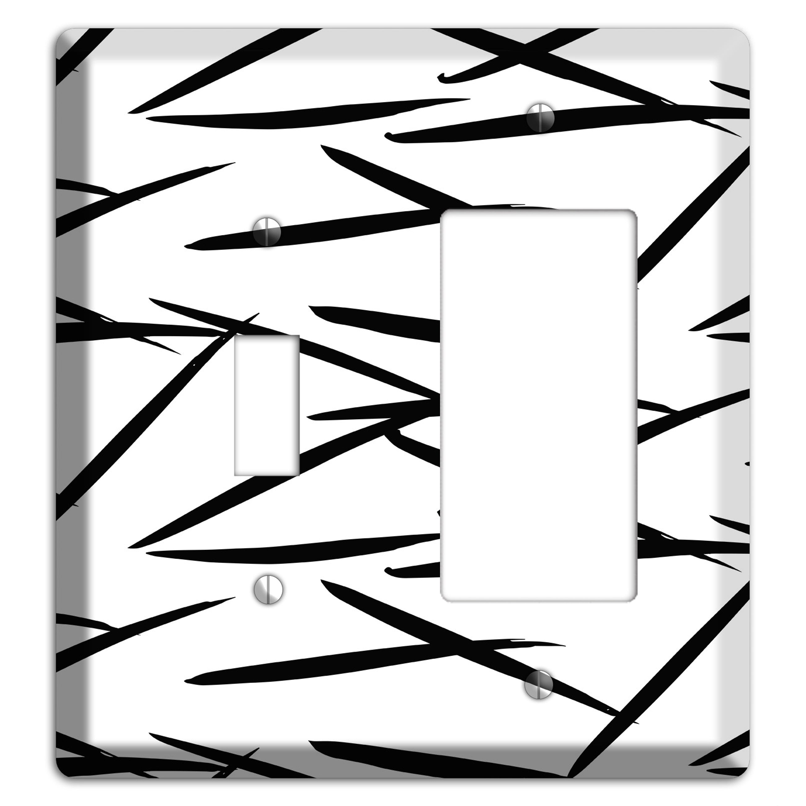 Ink Brushstrokes 3 Toggle / Rocker Wallplate