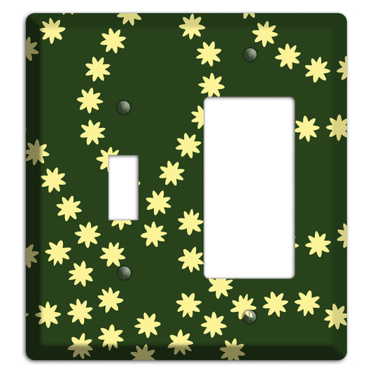 Green with Yellow Constellation Toggle / Rocker Wallplate