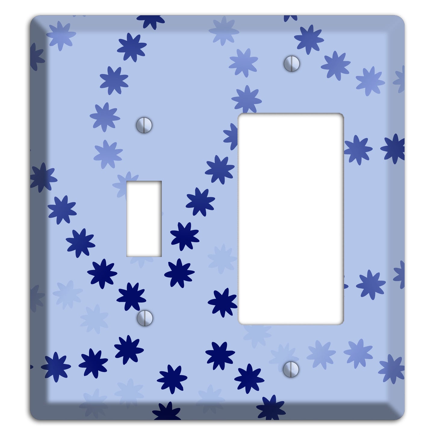 Periwinkle with Blue Constellation Toggle / Rocker Wallplate