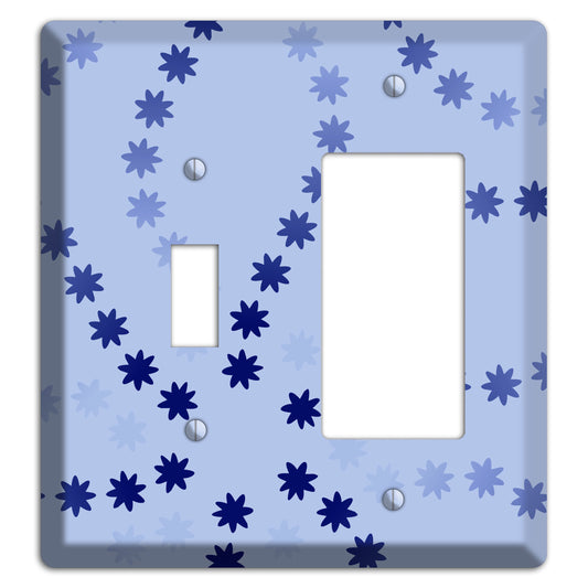Periwinkle with Blue Constellation Toggle / Rocker Wallplate