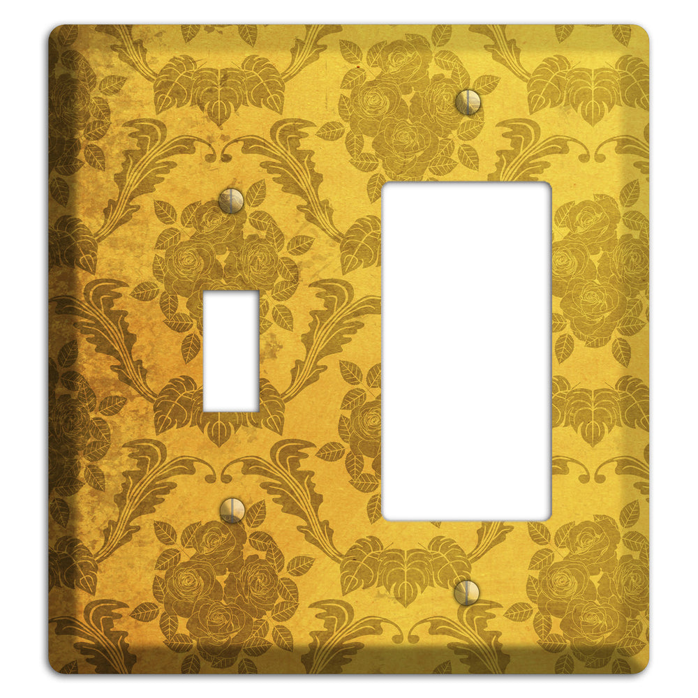 Tusock Vintage Rose Damask Toggle / Rocker Wallplate