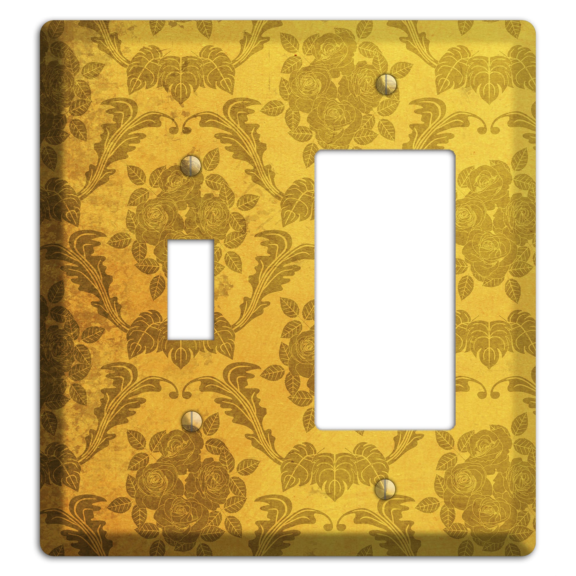 Tusock Vintage Rose Damask Toggle / Rocker Wallplate